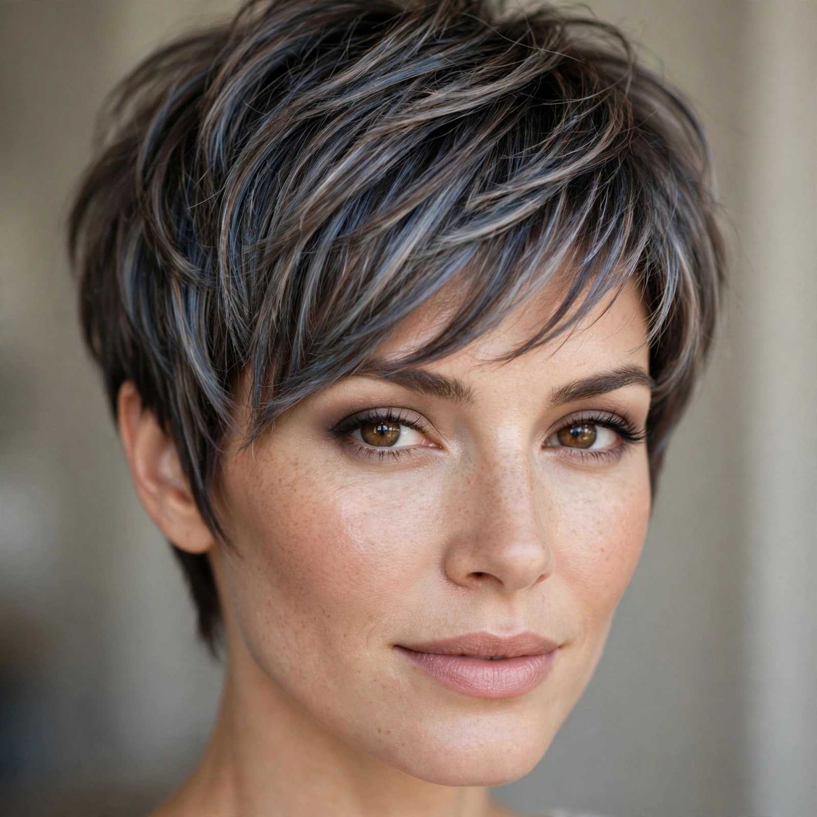 Smoky dimensional color on pixie