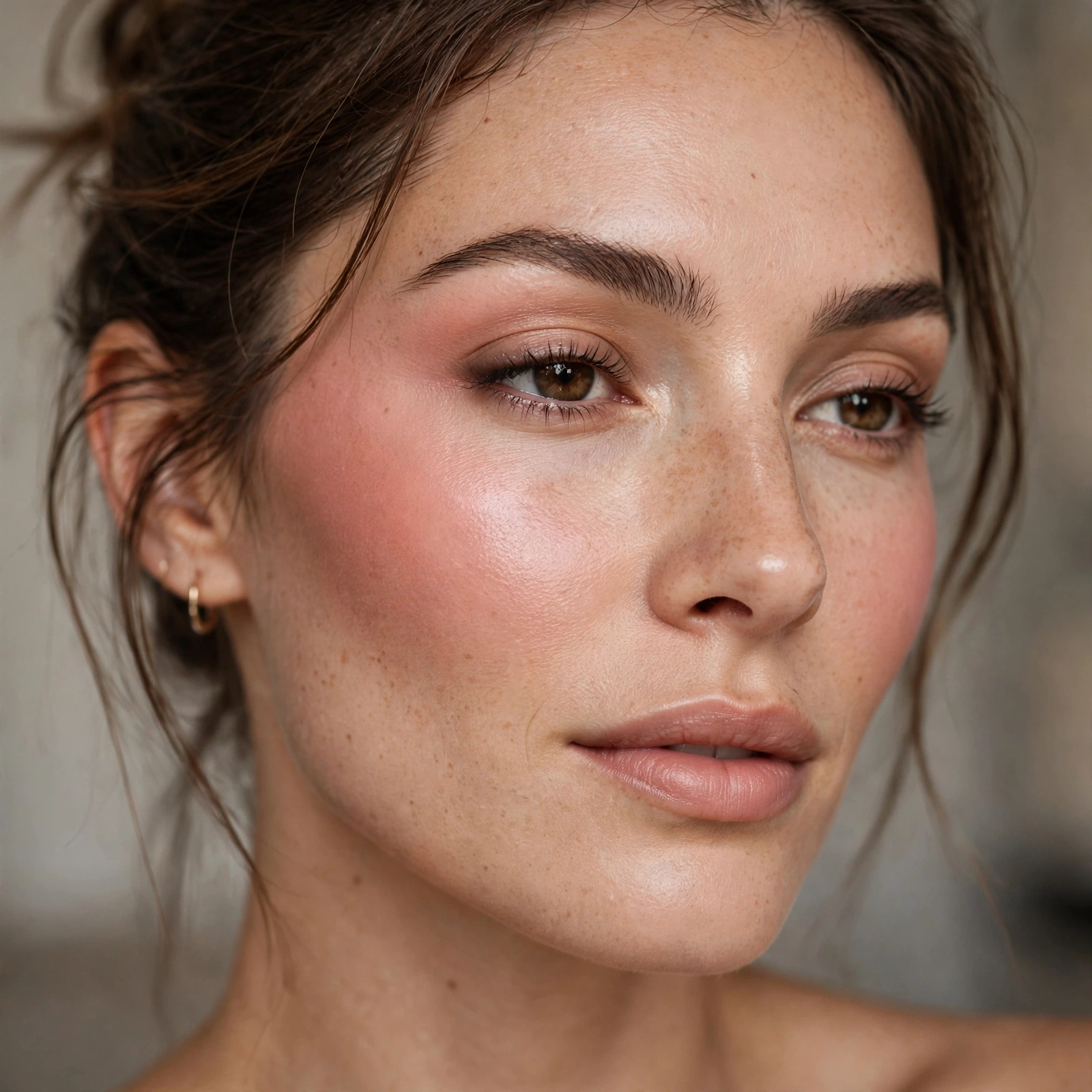 Lifted blush placement technique