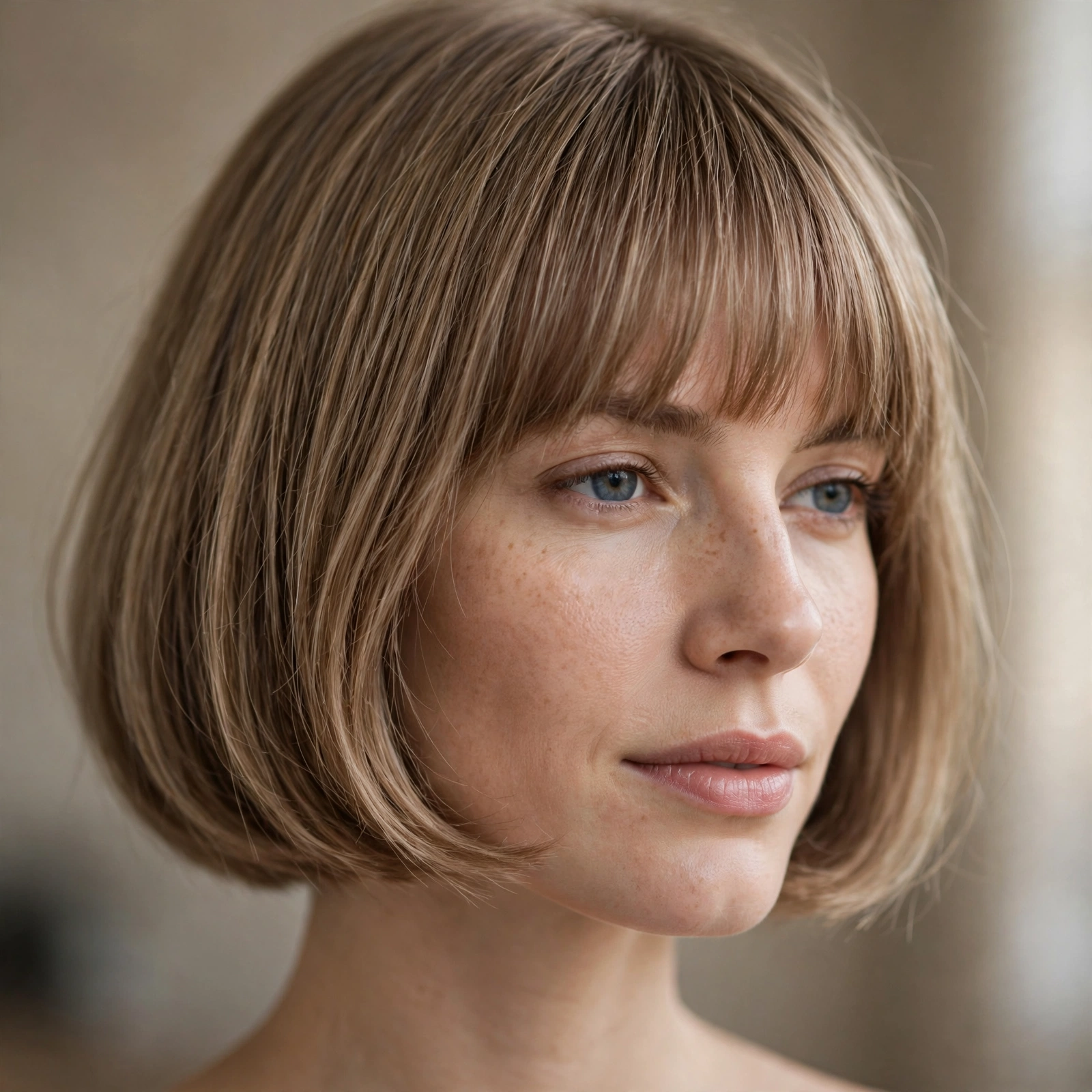French bob with bangs on fine hair