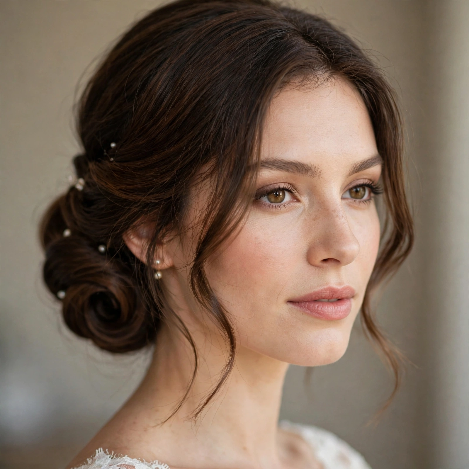 Gibson tuck bridal updo