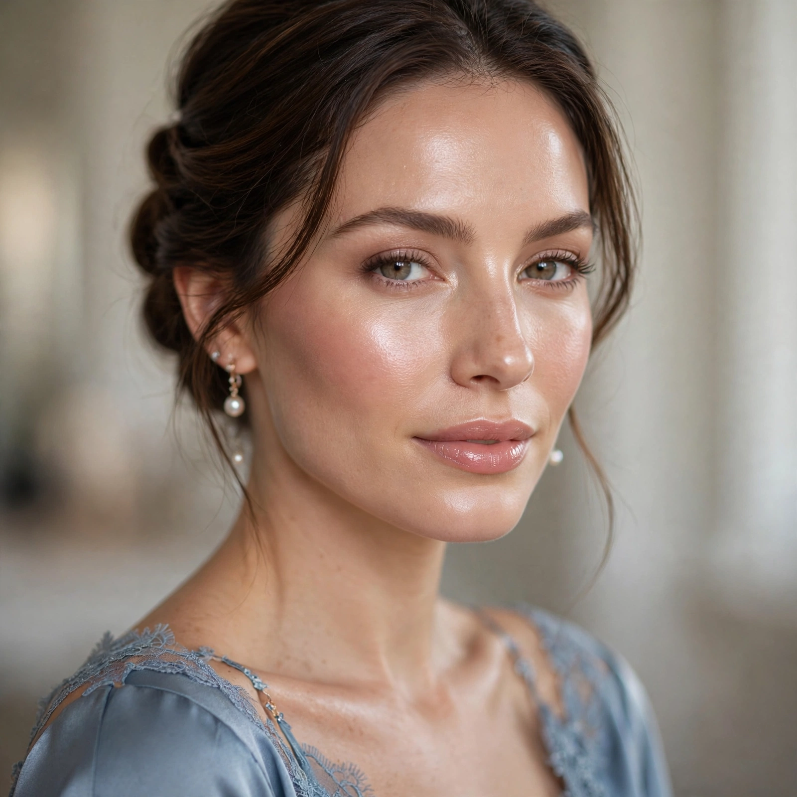 Bridesmaids with glowing skin makeup