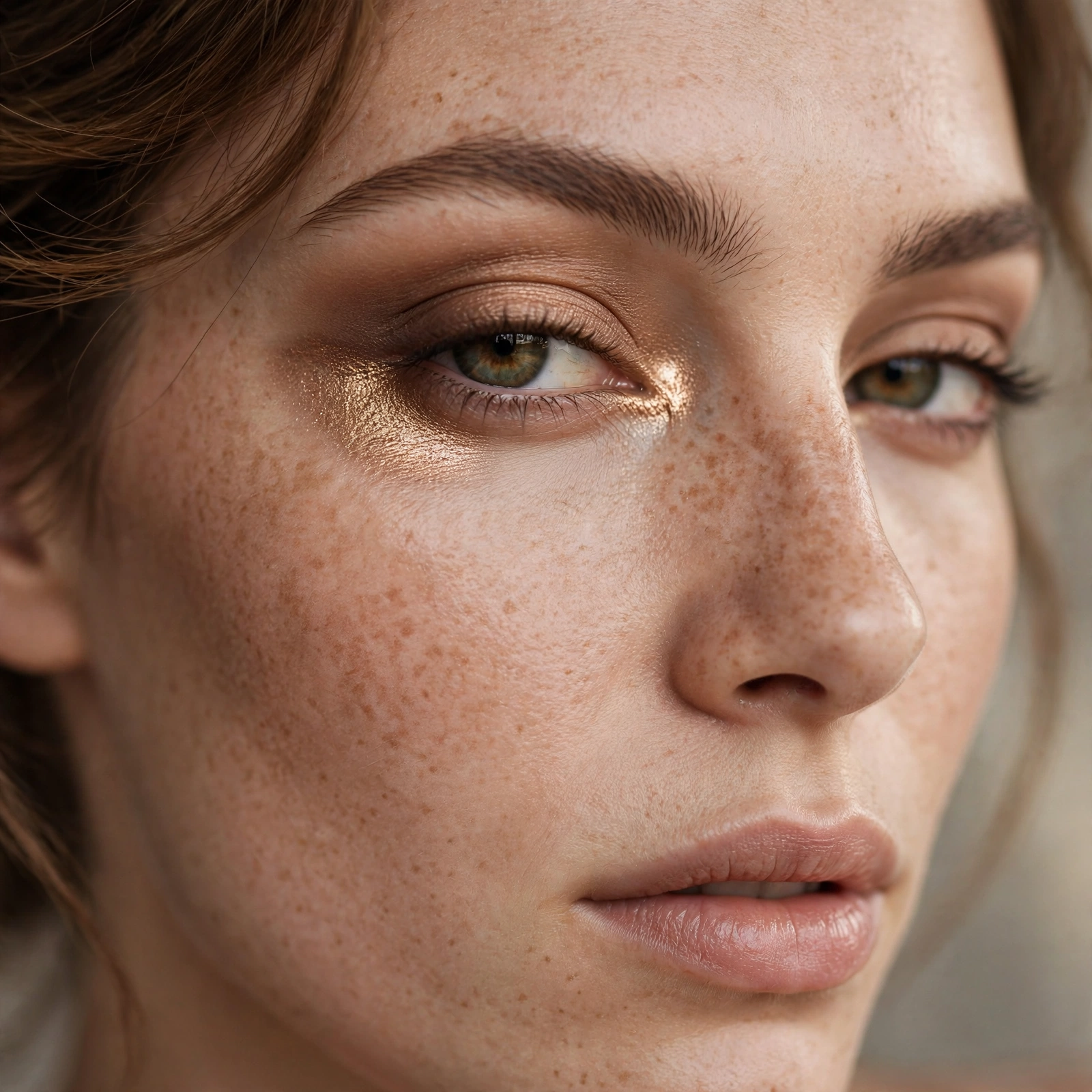 Bronze inner corner highlight