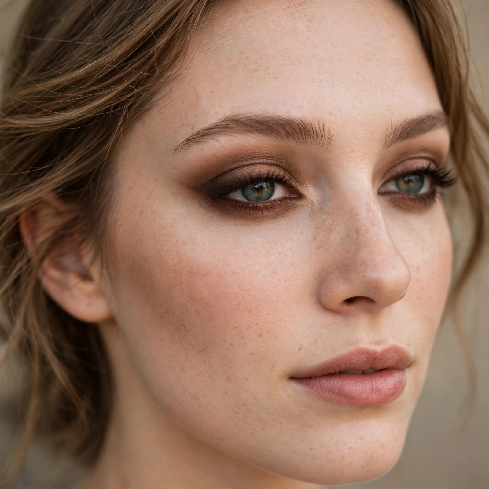 Smokey brown kohl eyeliner