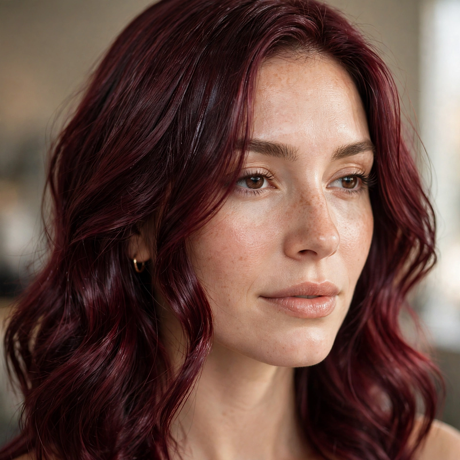 Burgundy gloss treatment