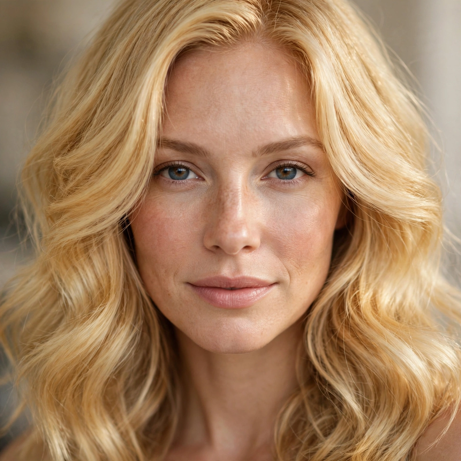 Golden buttery blonde hair color