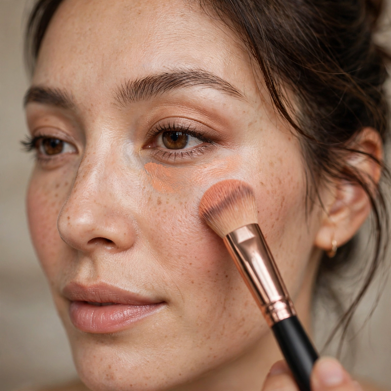 Peach corrector for dark circles