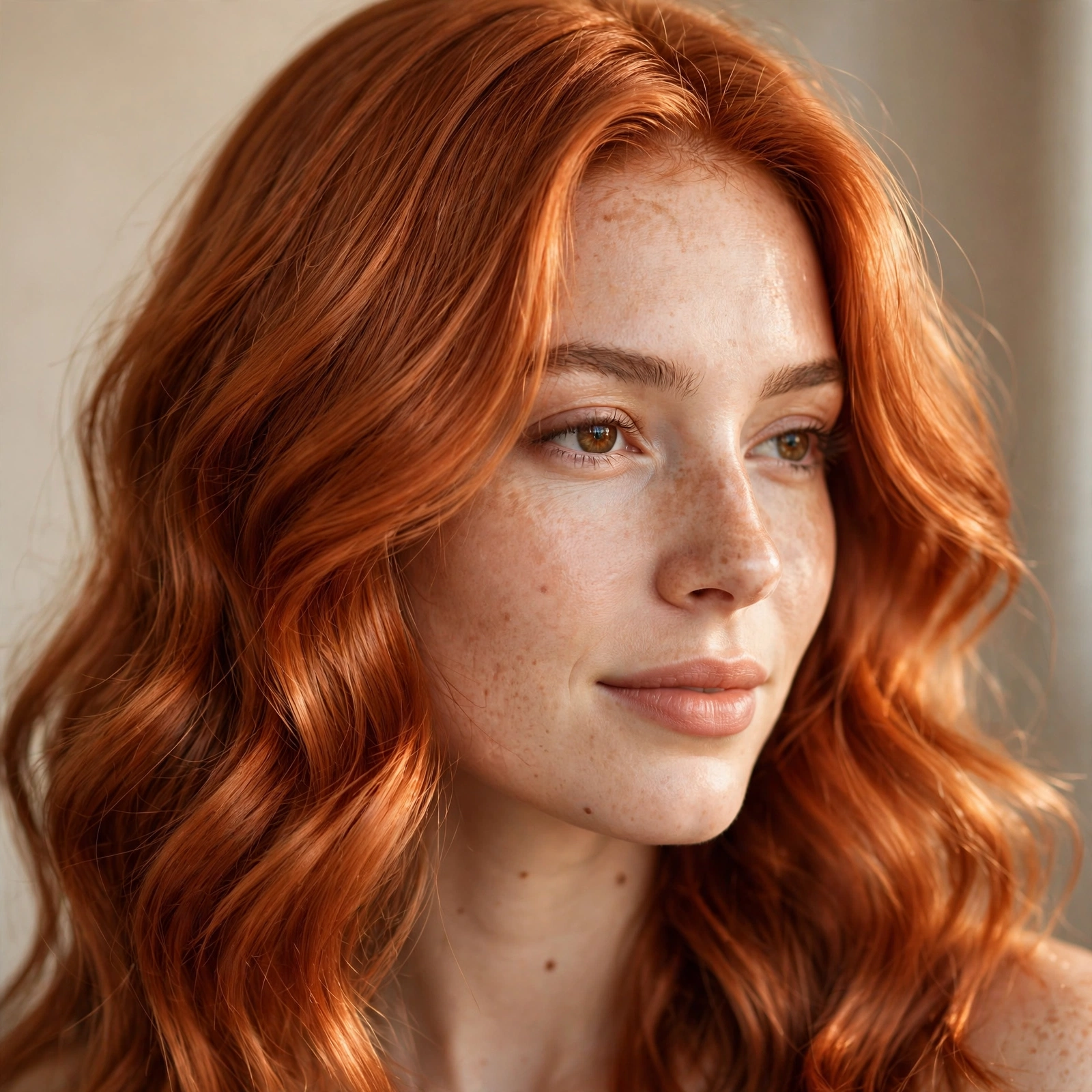 Penny copper hair color like a shiny penny