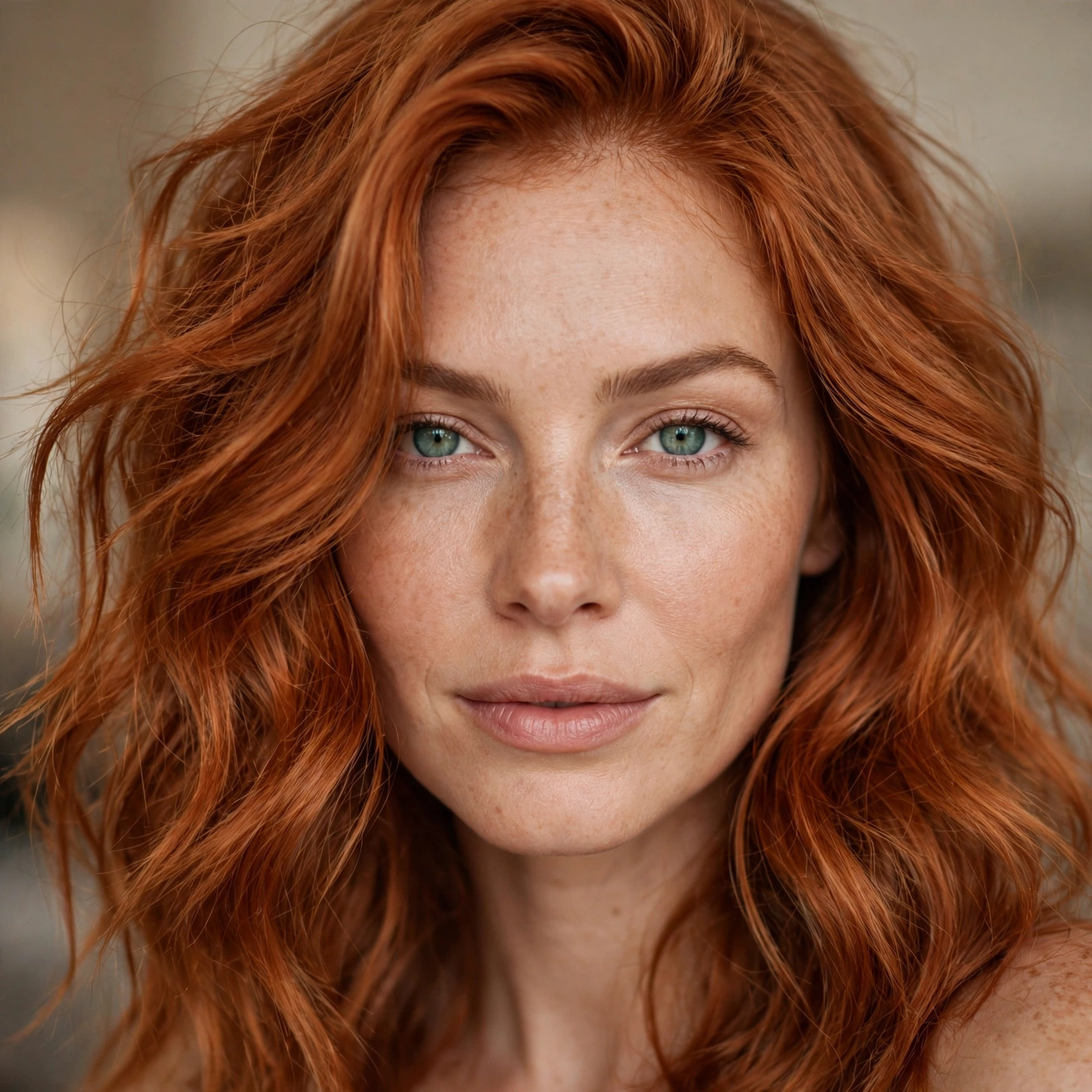 Natural ginger copper hair color
