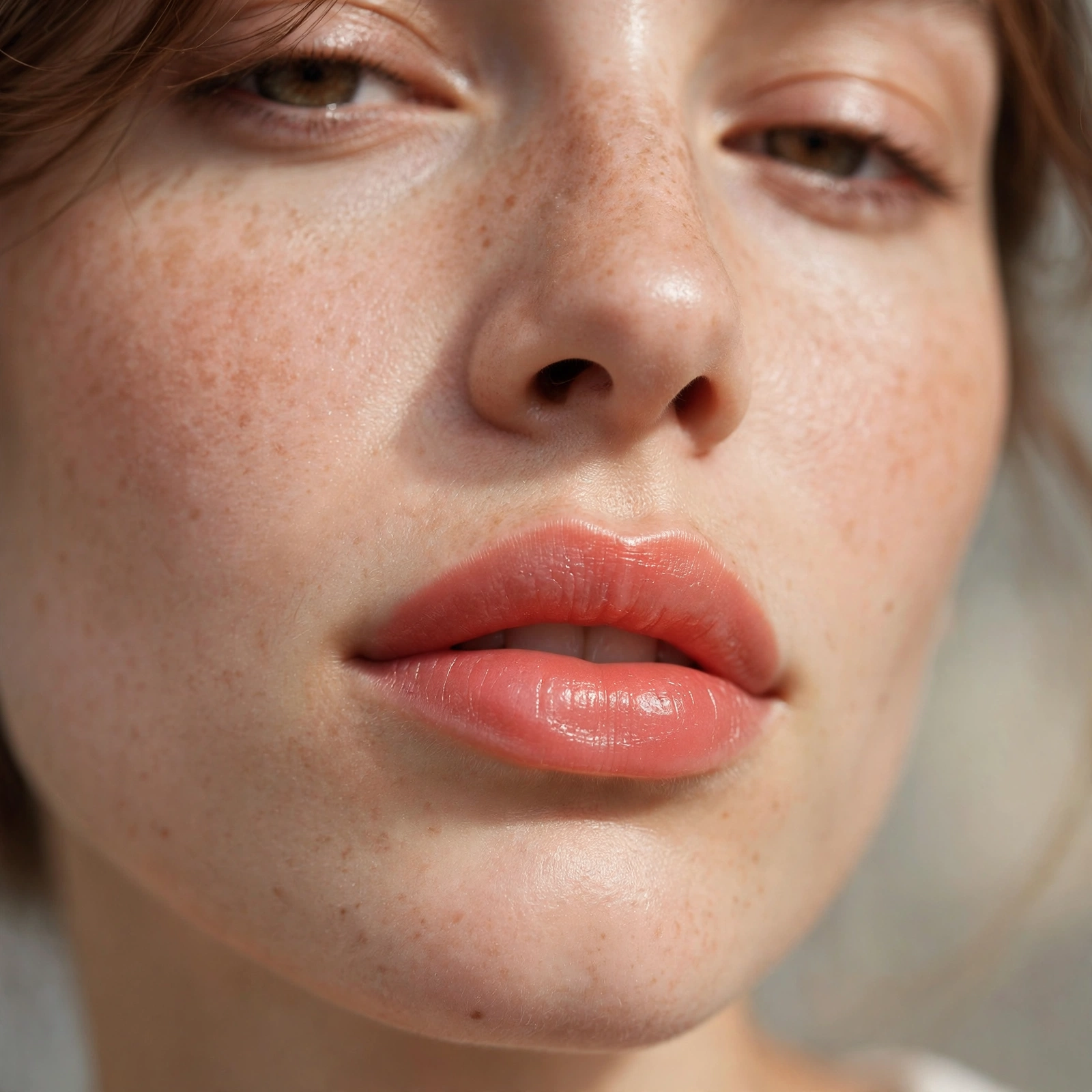 Sheer coral lip wash
