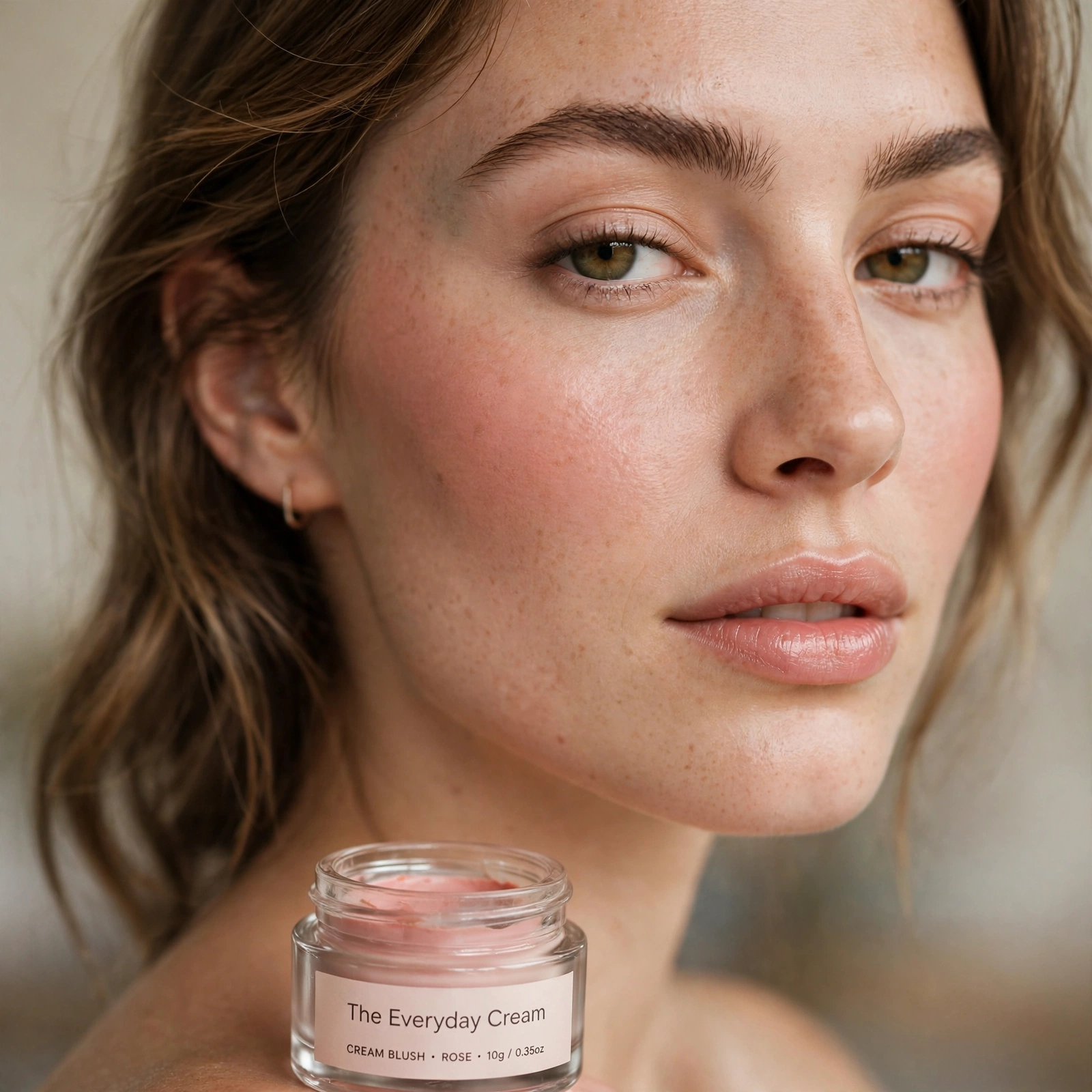 Everyday cream blush natural look