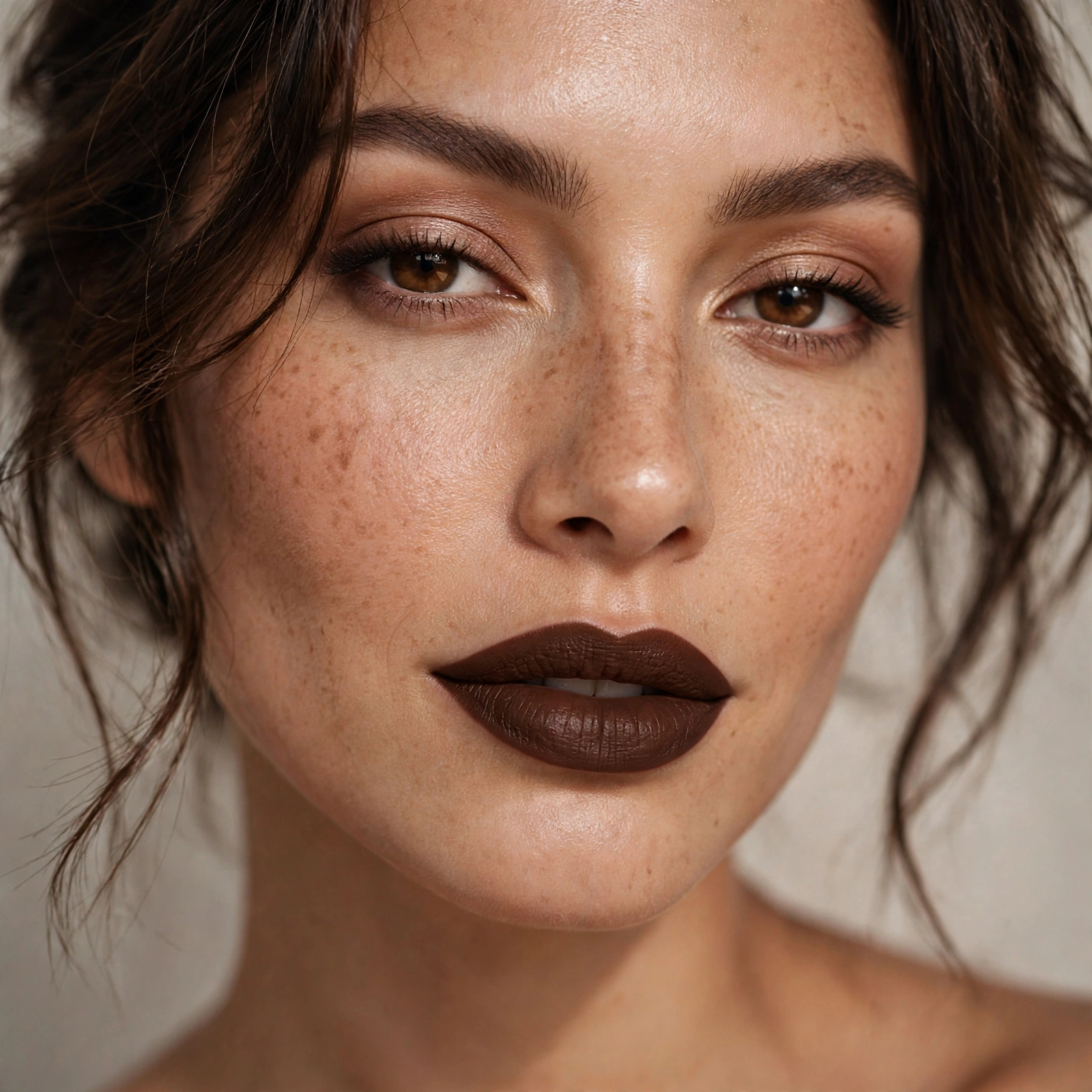 Espresso brown dark lipstick
