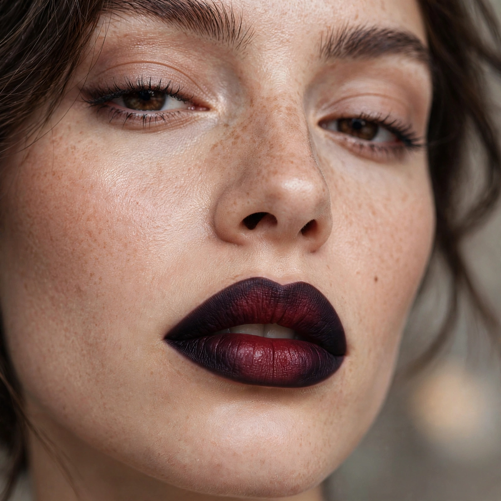 Dark ombre lip artistry