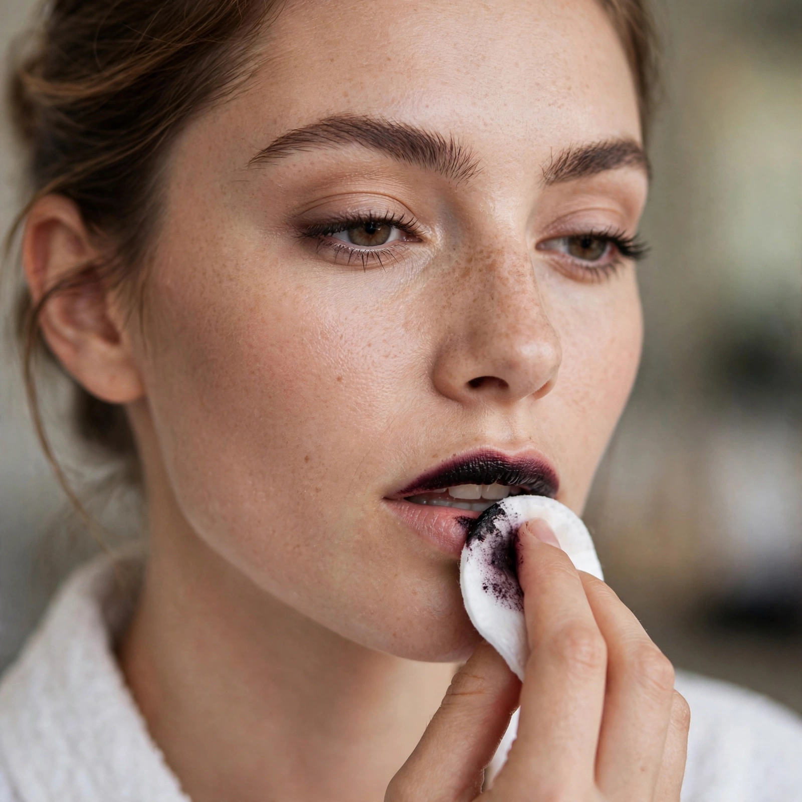 Removing dark lipstick properly