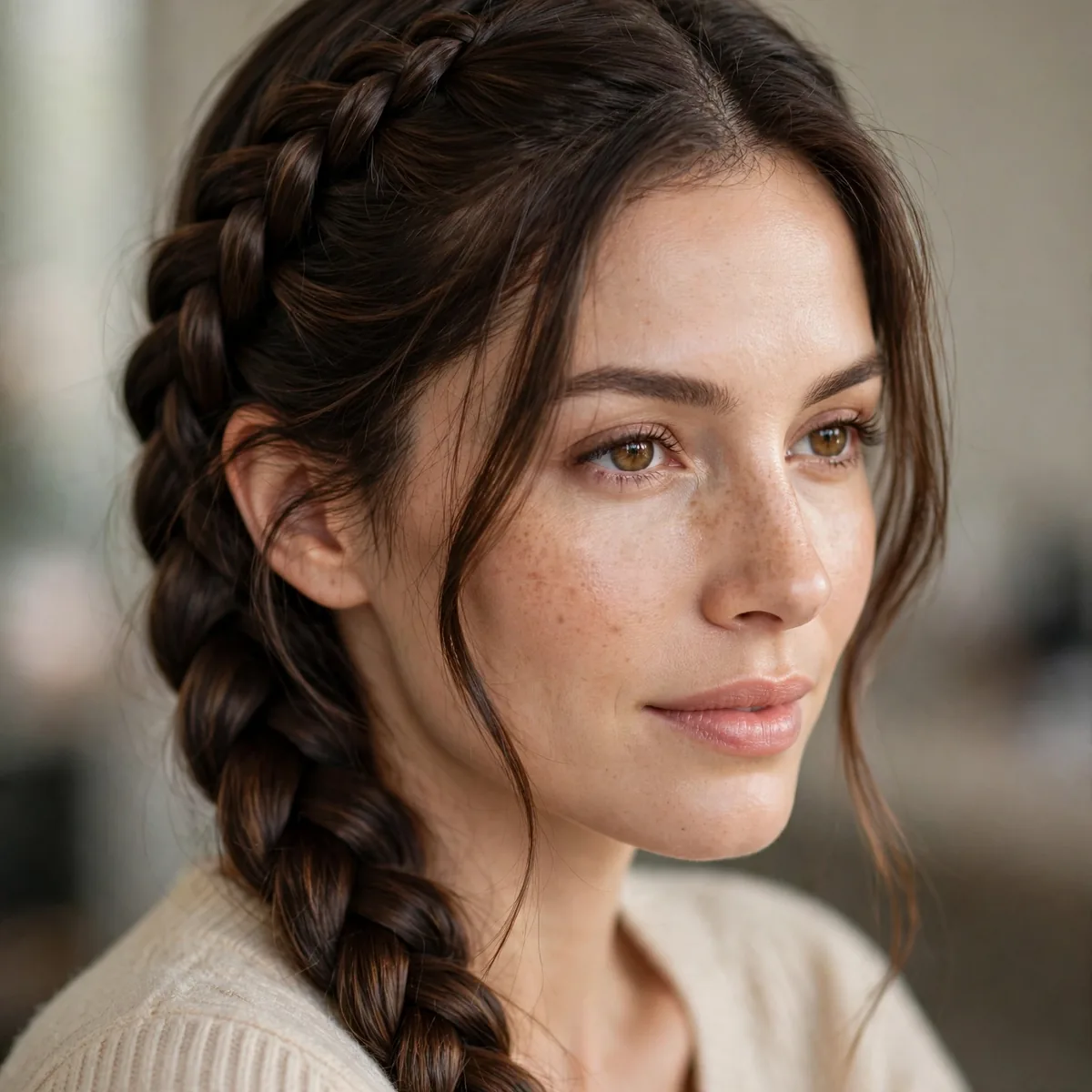 Quick single French braid