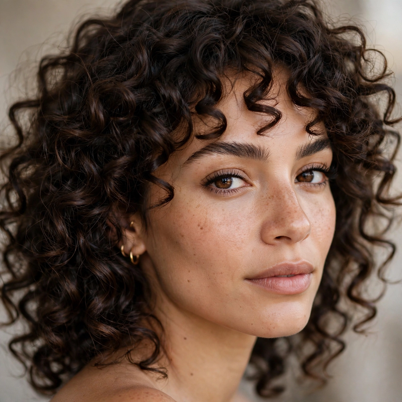 Espresso hair color on curly hair