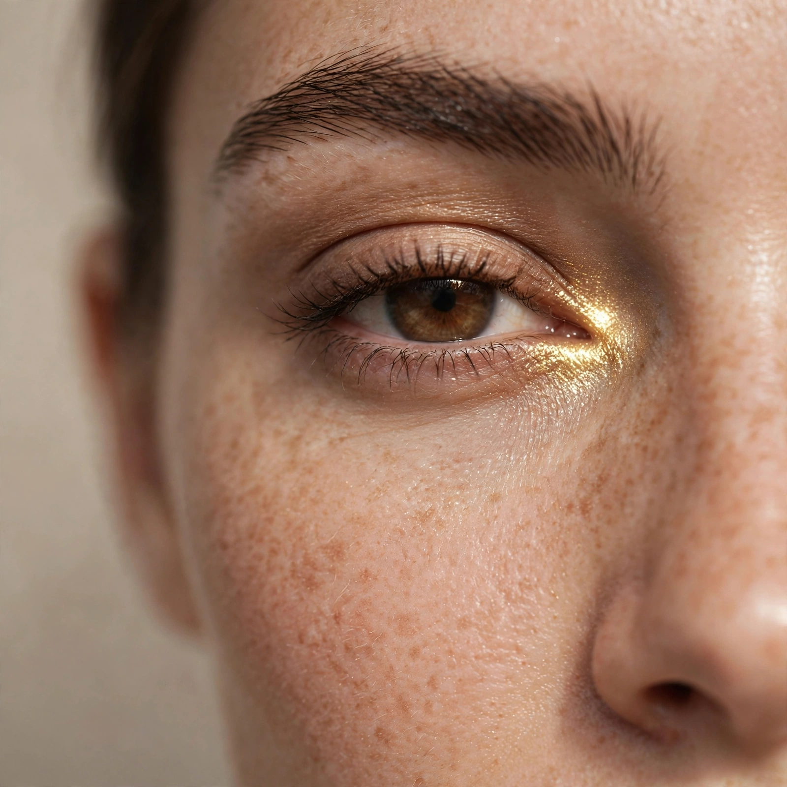 Golden inner corner highlight