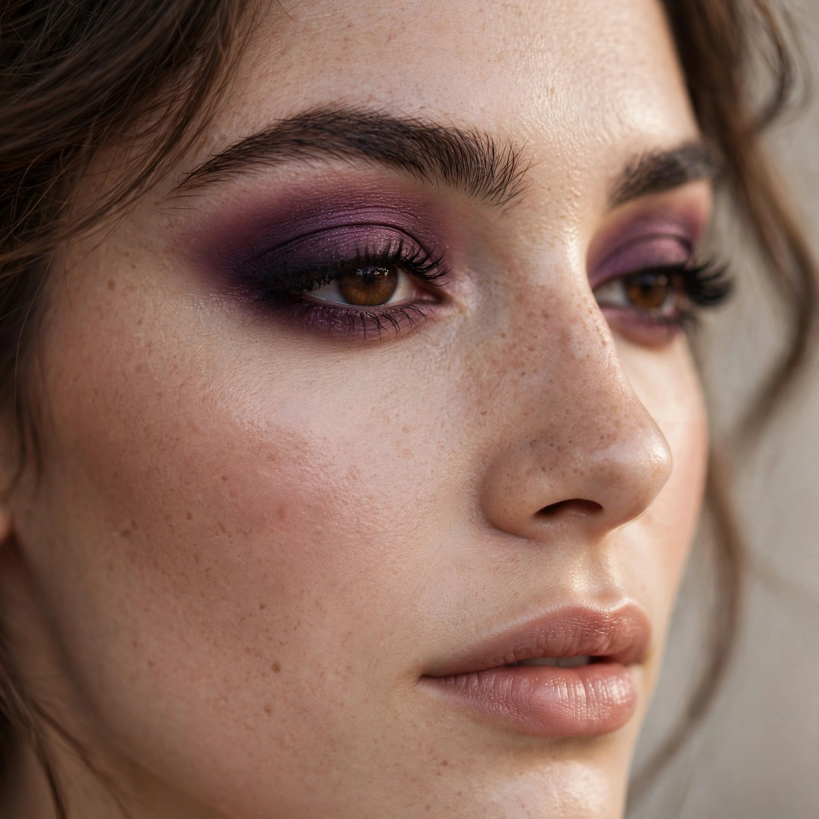 Smoked plum evening eyeshadow