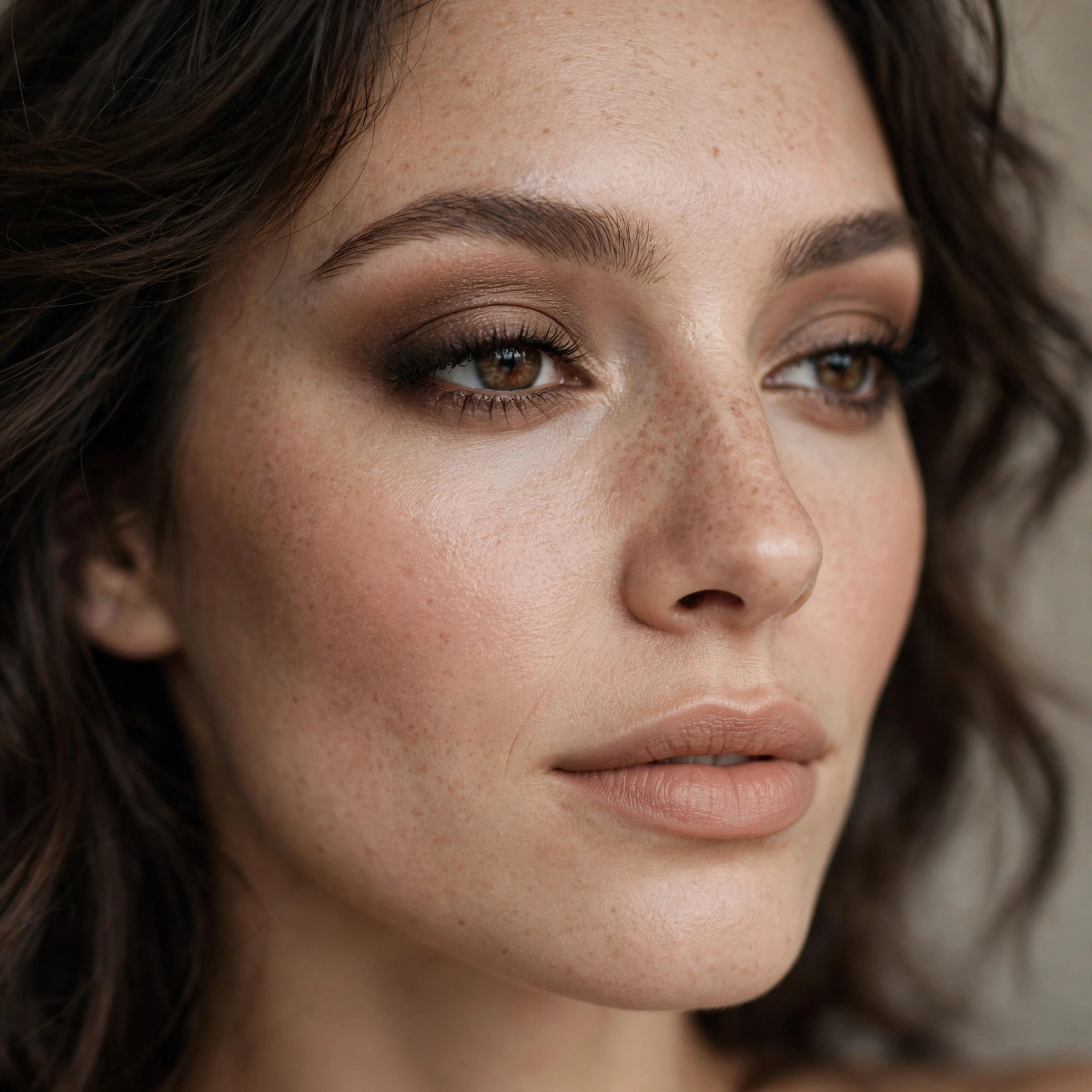 Soft brown smokey eye makeup
