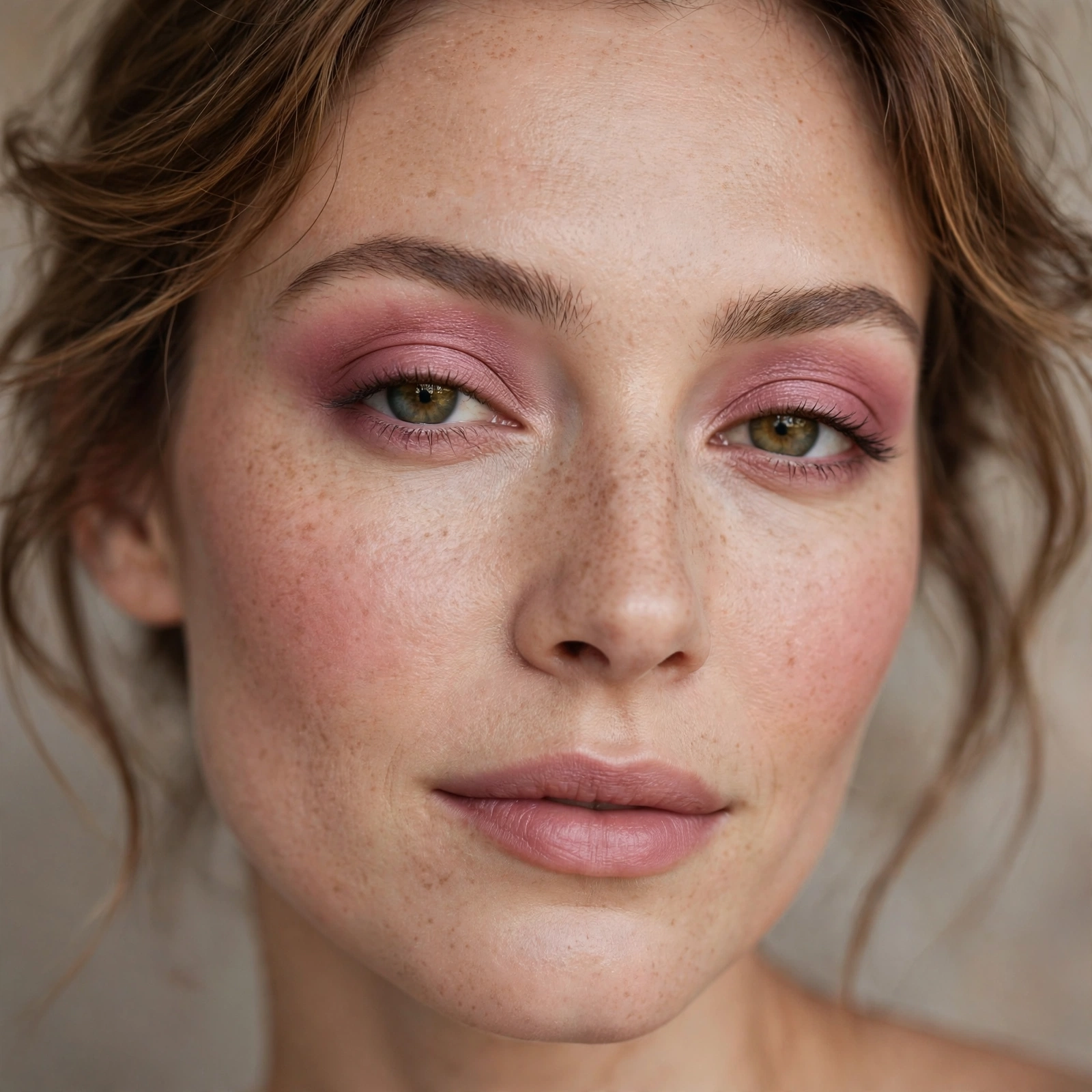 Rosy mauve eyeshadow look