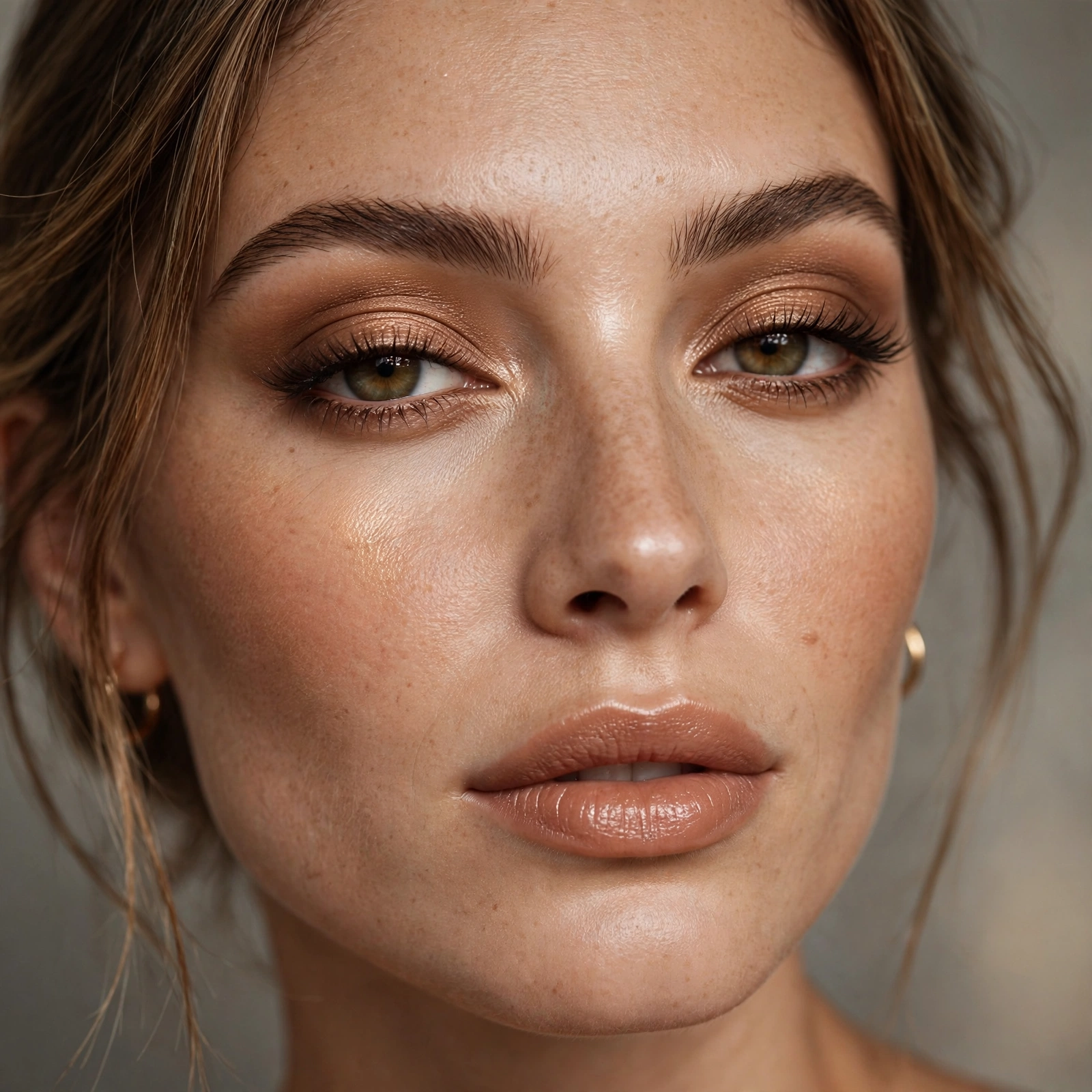 Bronzed neutral glam eyeshadow