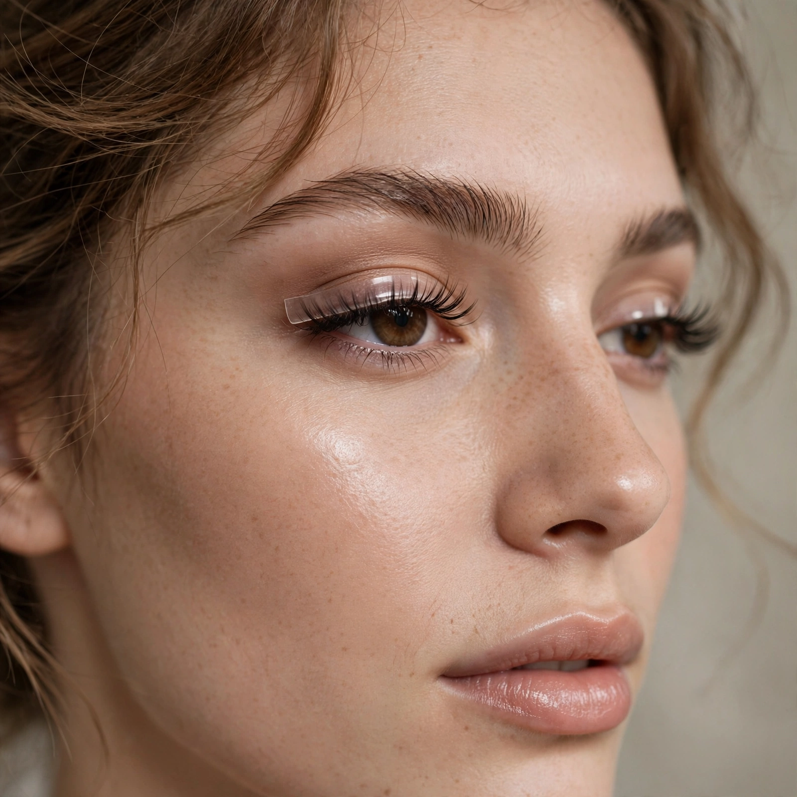 Clear band false eyelashes