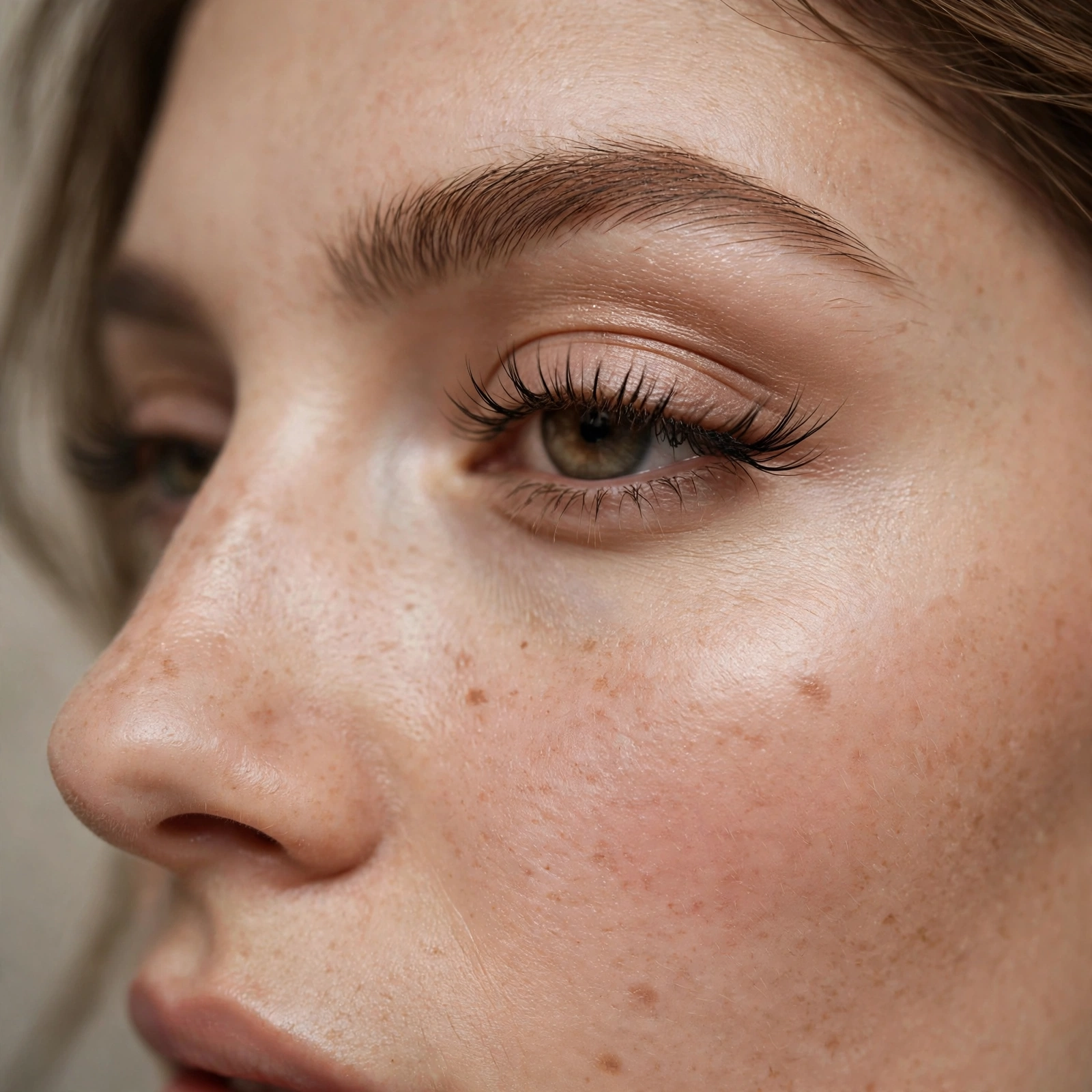 Half false eyelashes outer corner