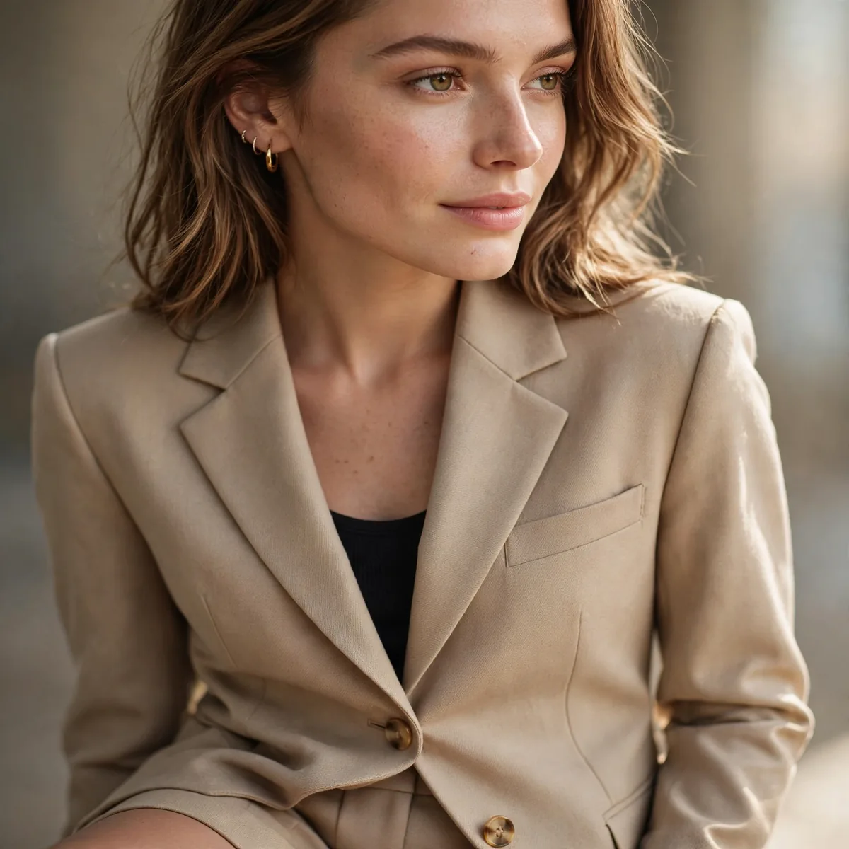 Tailored shorts with matching blazer