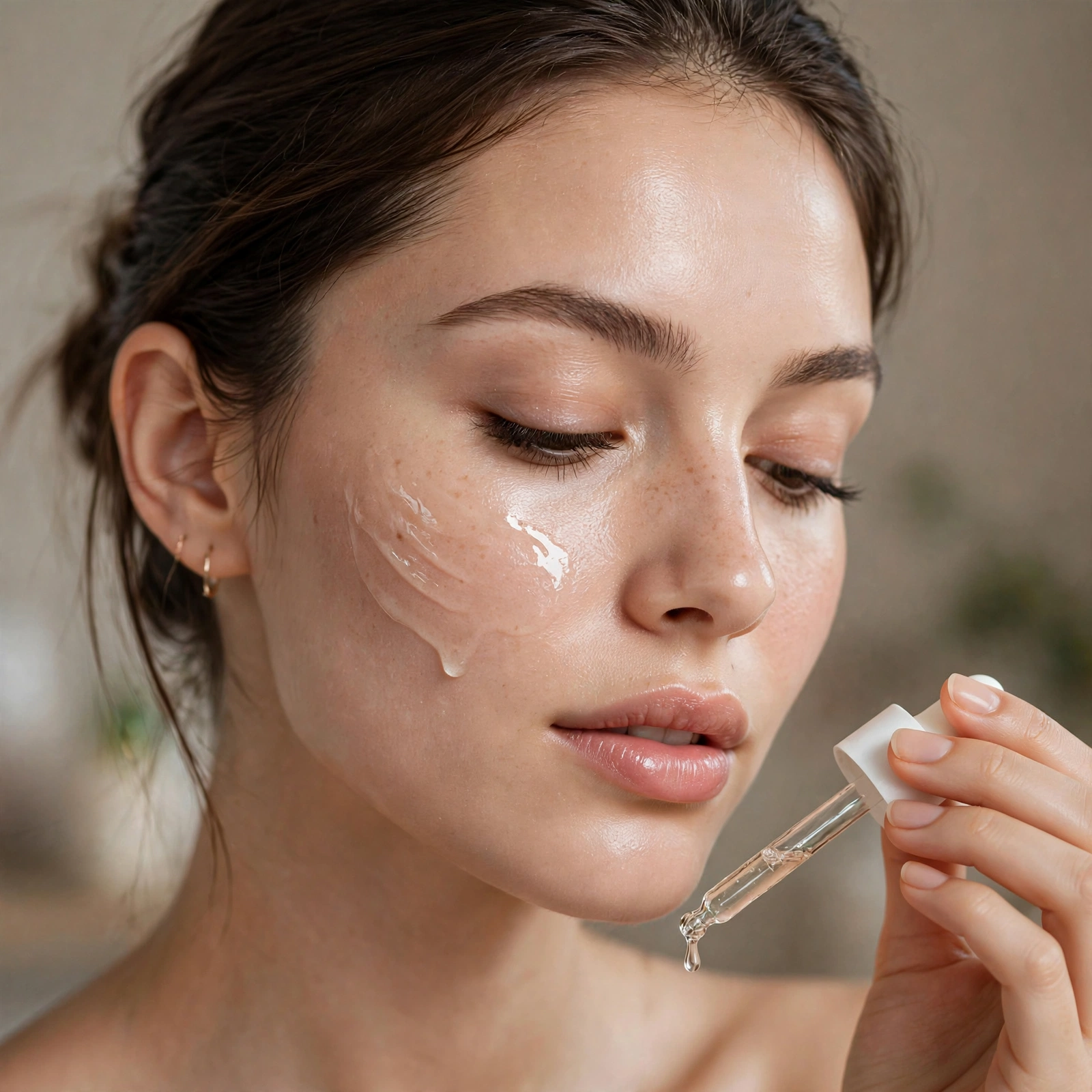 Layering serums for glass skin
