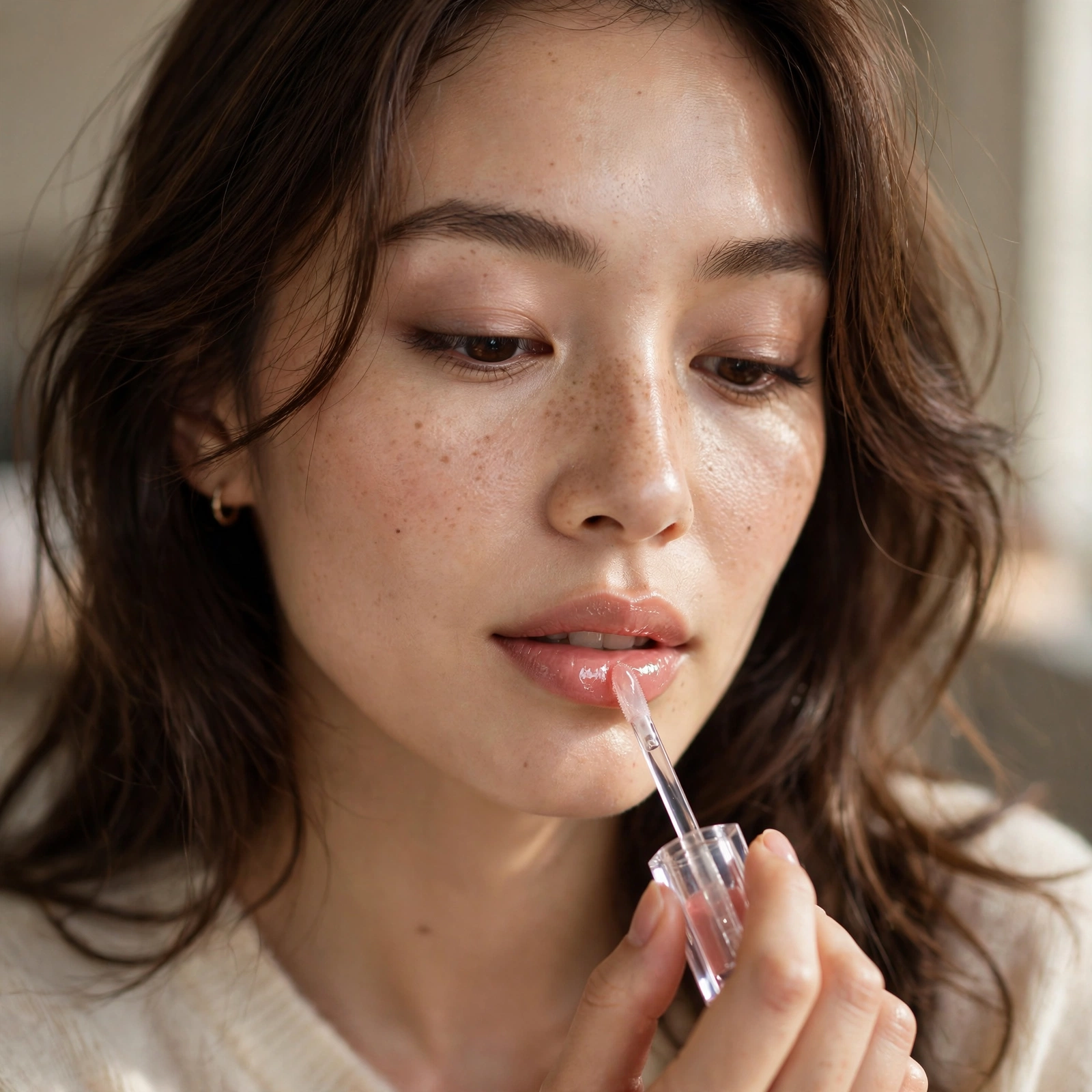 Gloss touch up throughout day
