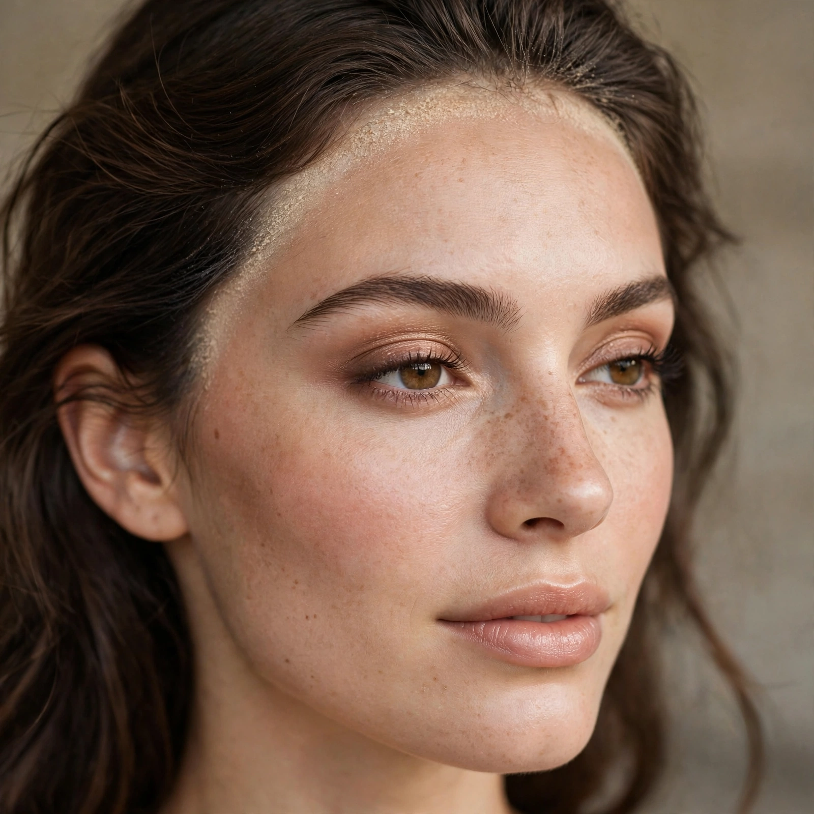 Powder along hairline for workouts