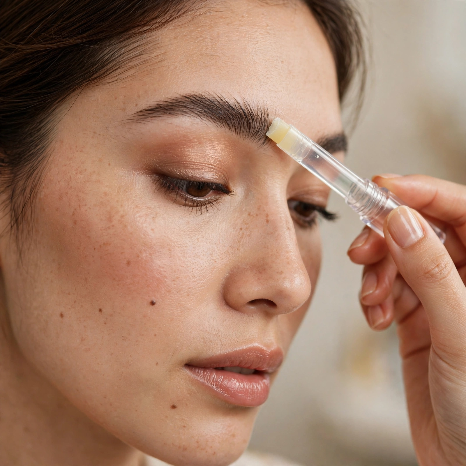 Brow wax stick lamination technique