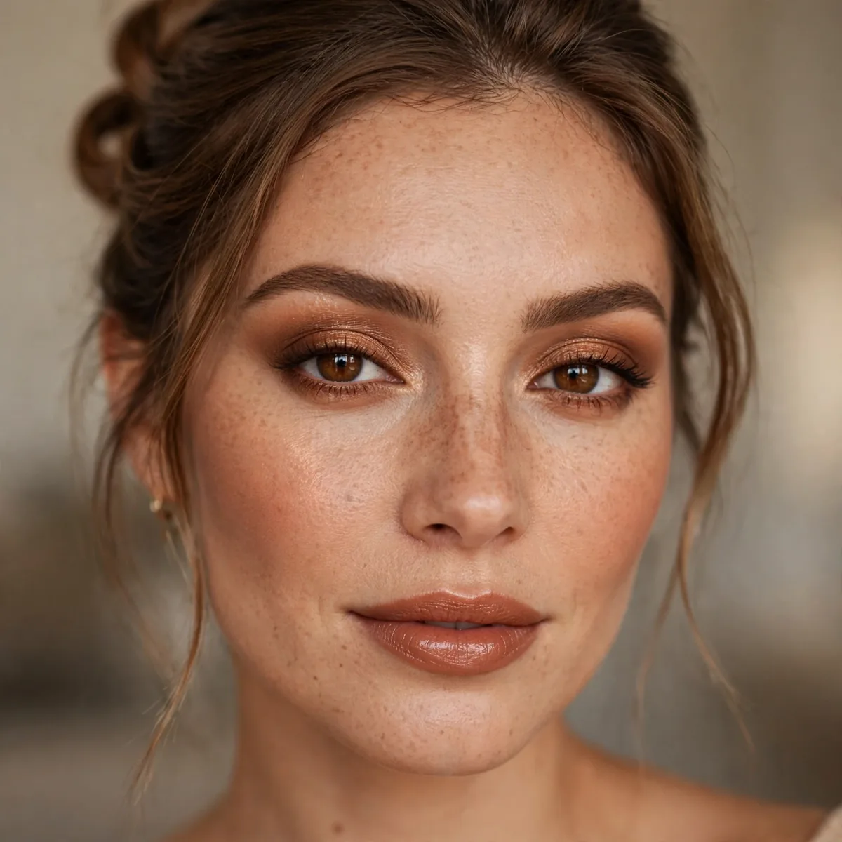 Spiced chai toned makeup look