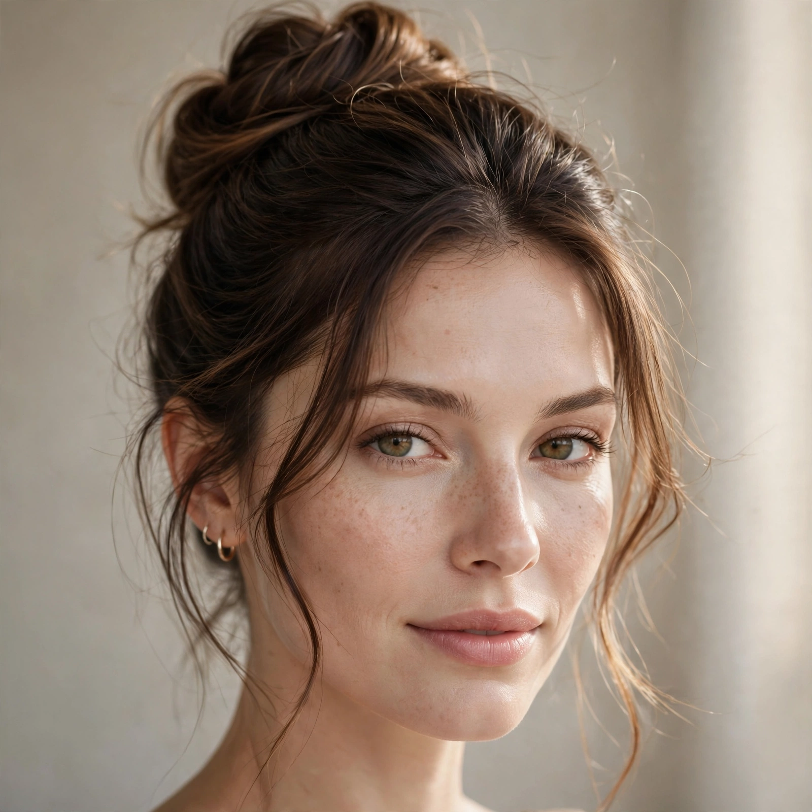 Softened elegant high bun