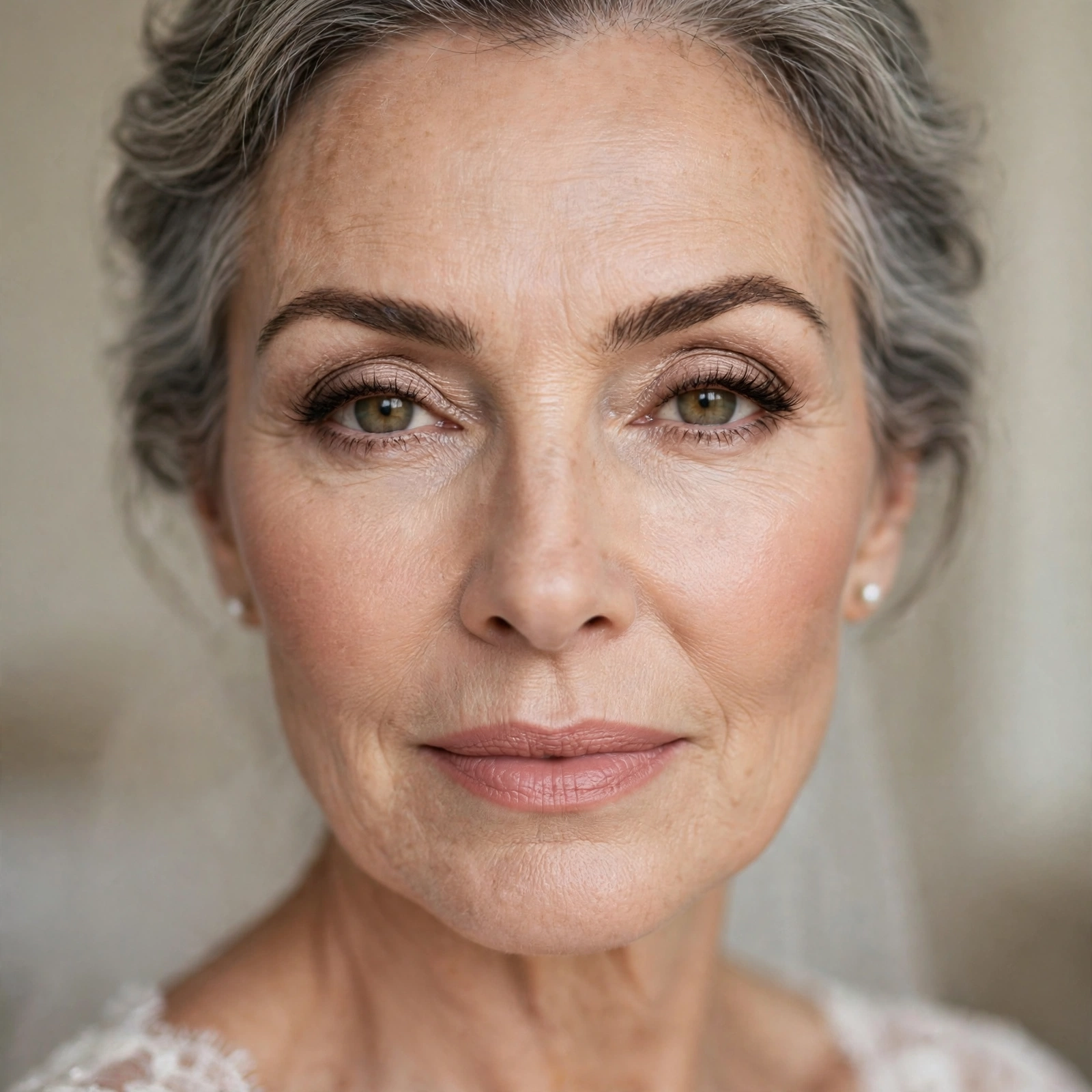 Defined brows with soft eye makeup