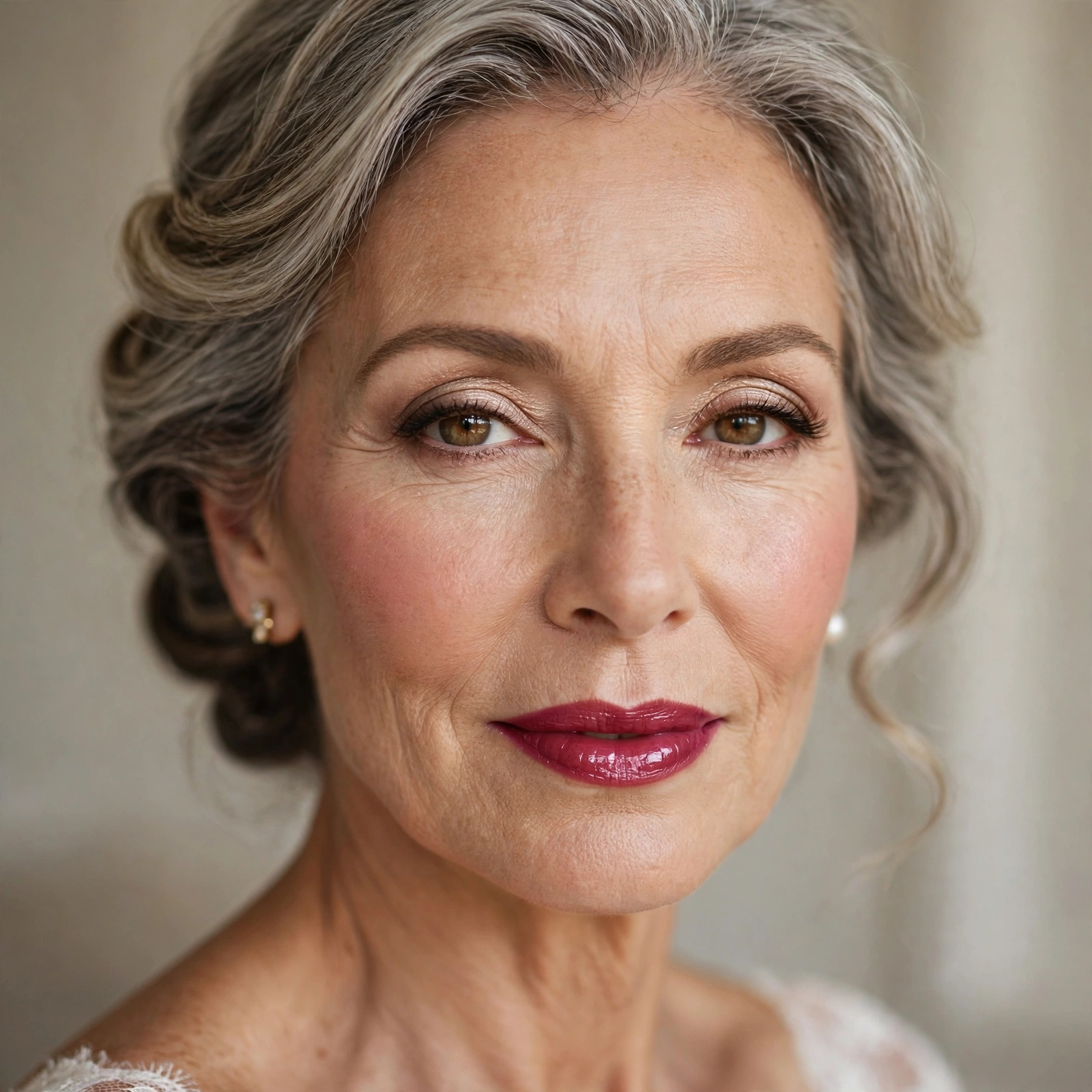 Berry lipstick elegant makeup