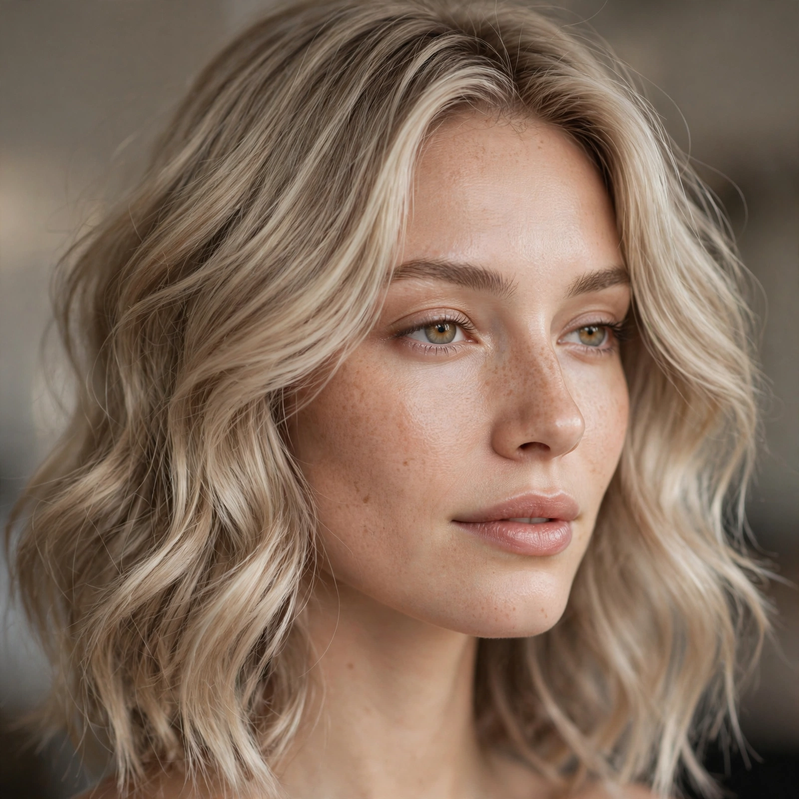 Light mushroom blonde hair
