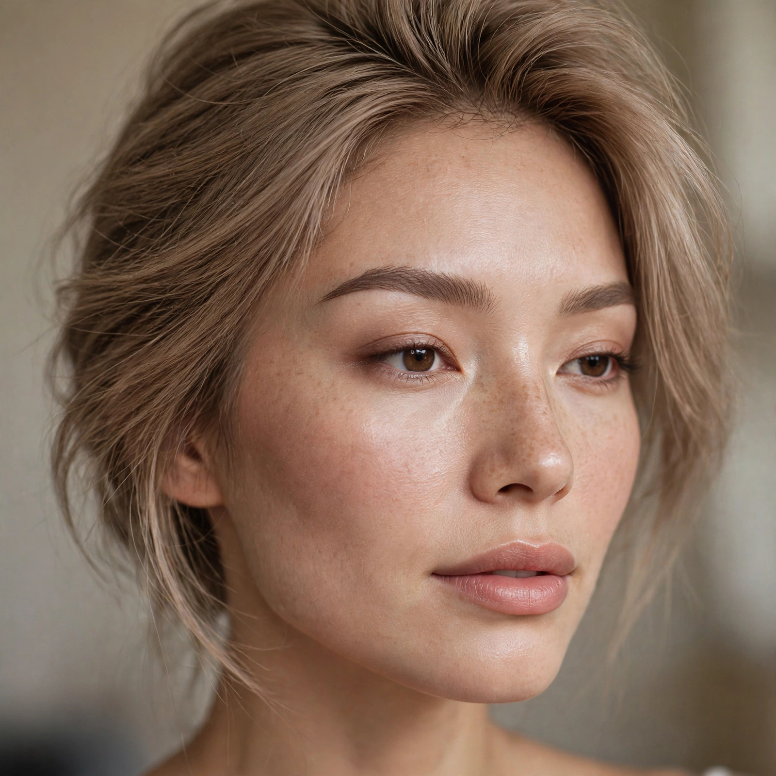 Hair like brow strokes technique