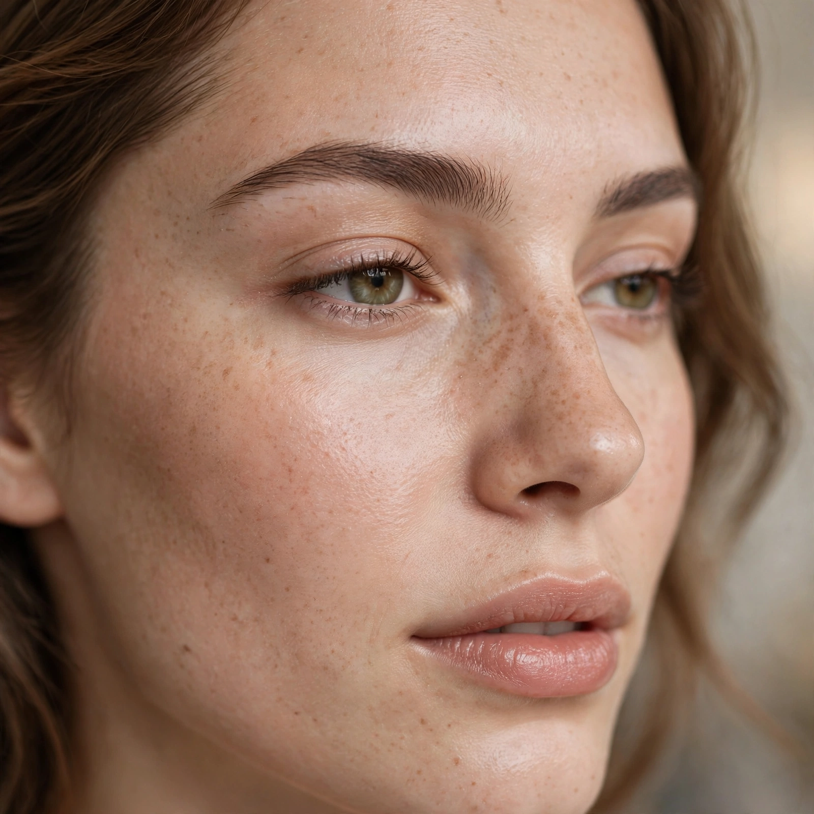 Understated natural brow arch