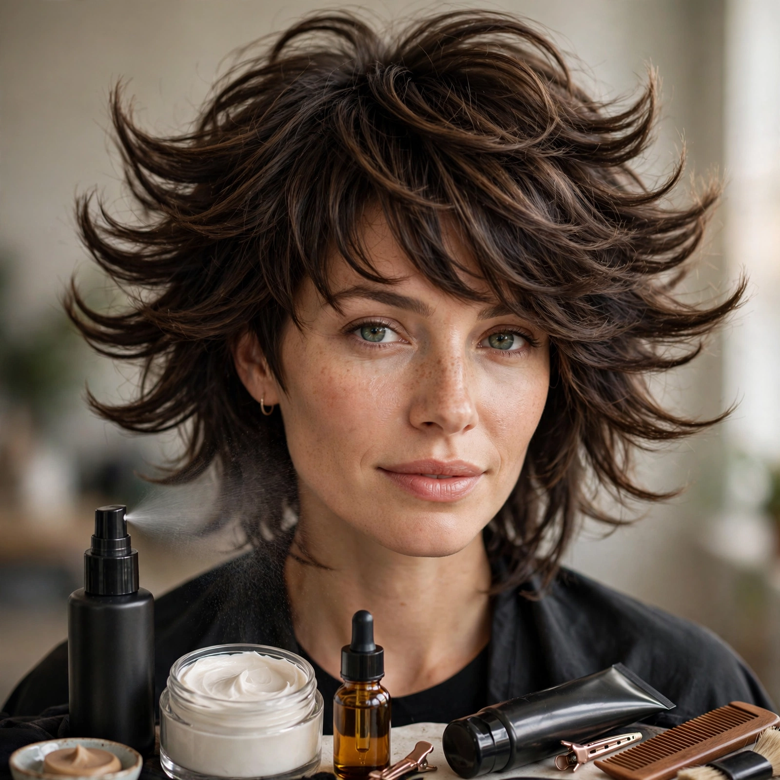 Styling products with octopus haircut