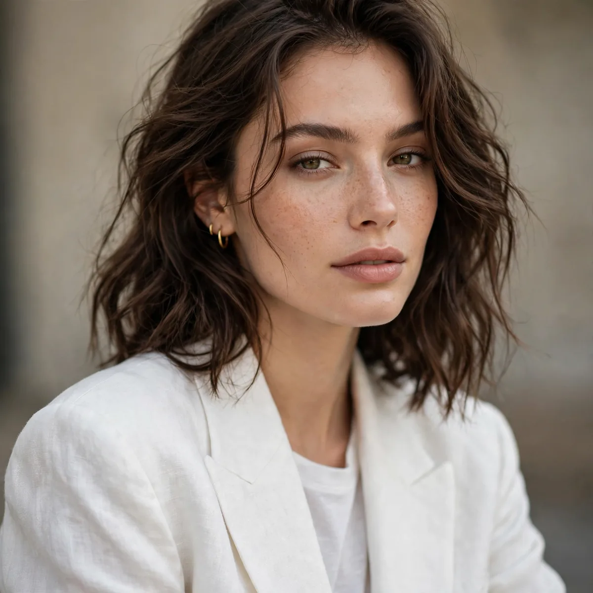 White oversized blazer outfit