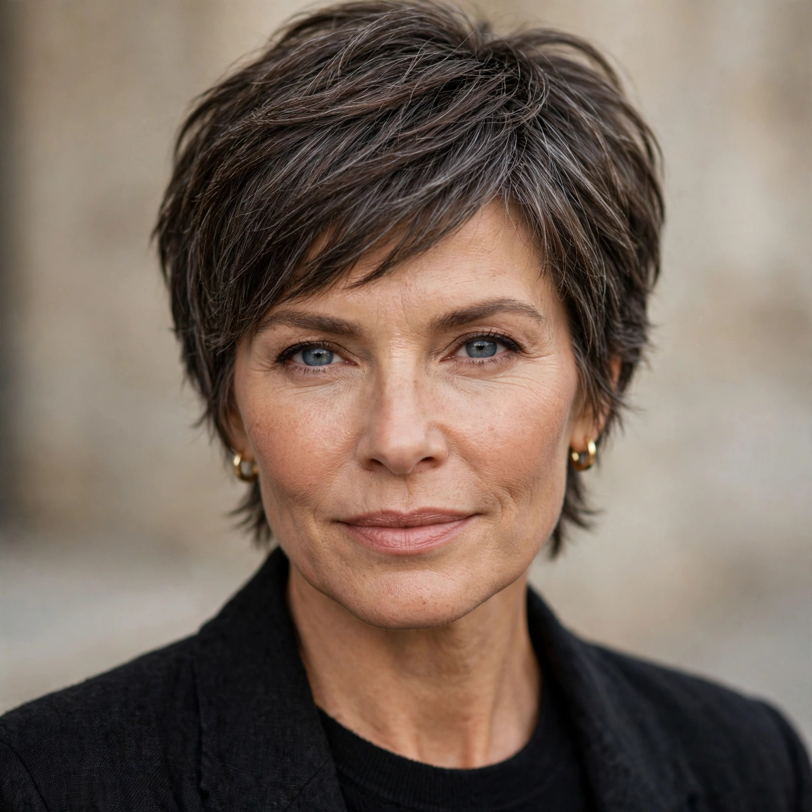 Grown-out pixie with soft layers