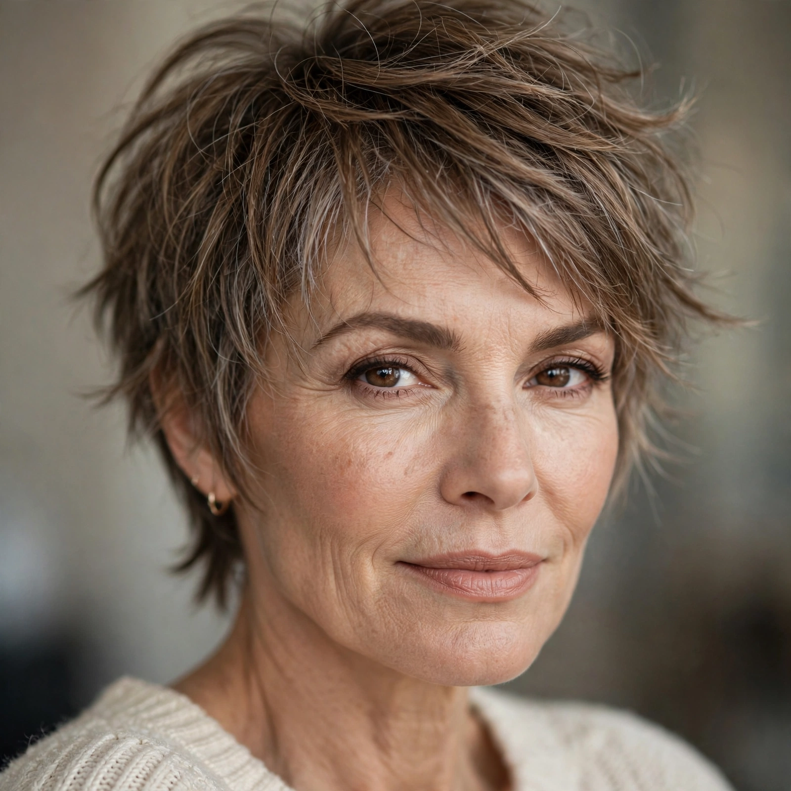 Wispy pixie with soft thin layers