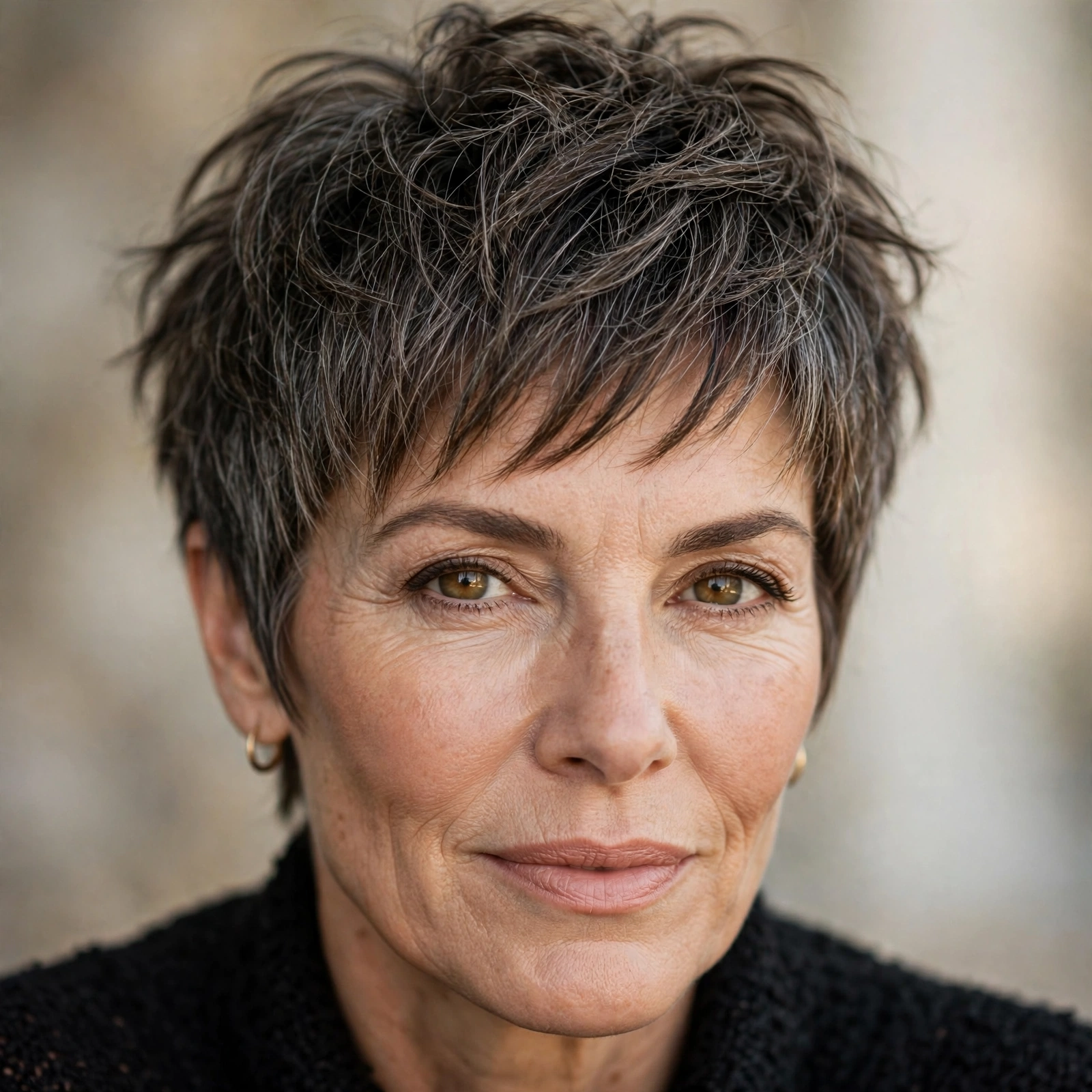 Choppy layered pixie with texture