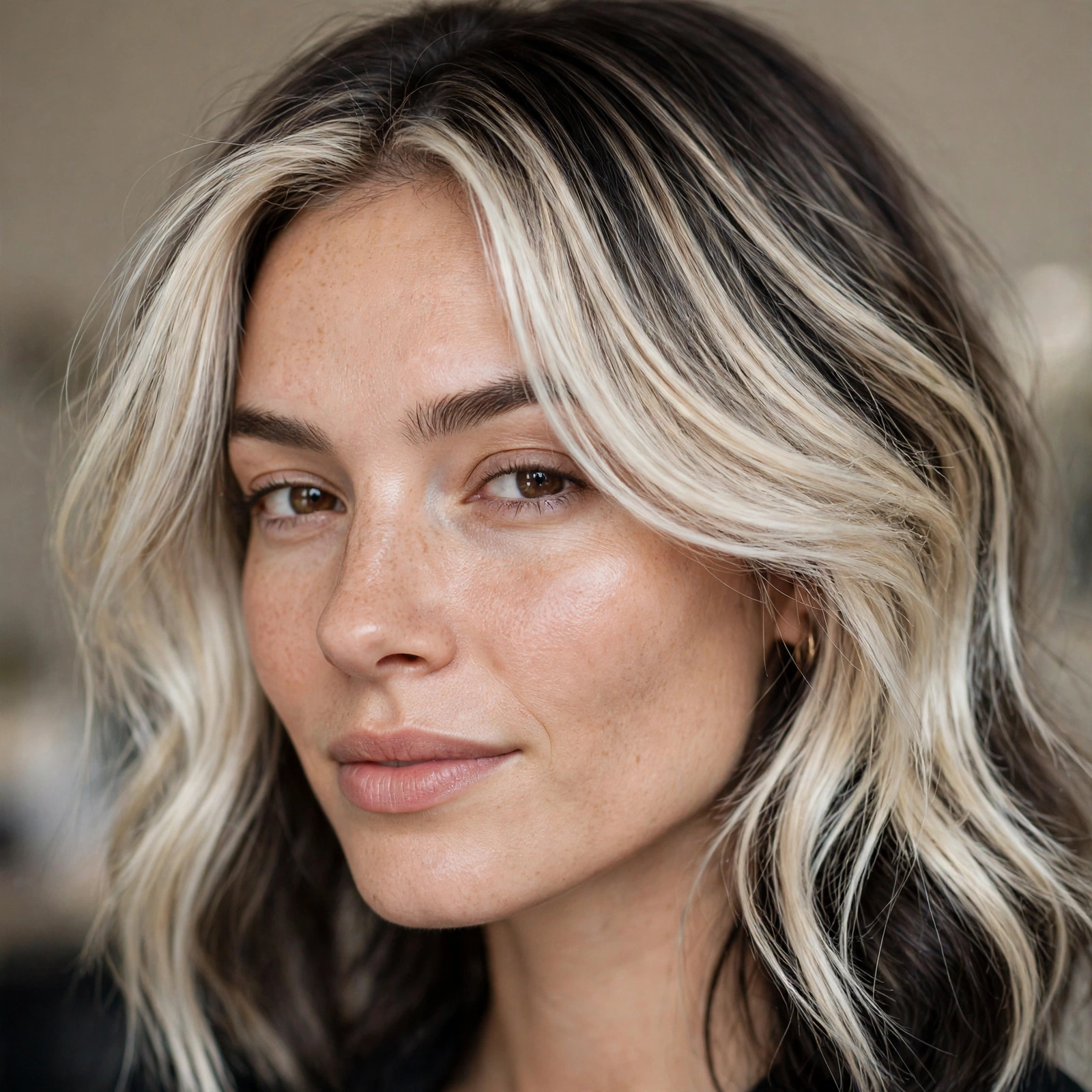 Double process platinum on dark hair