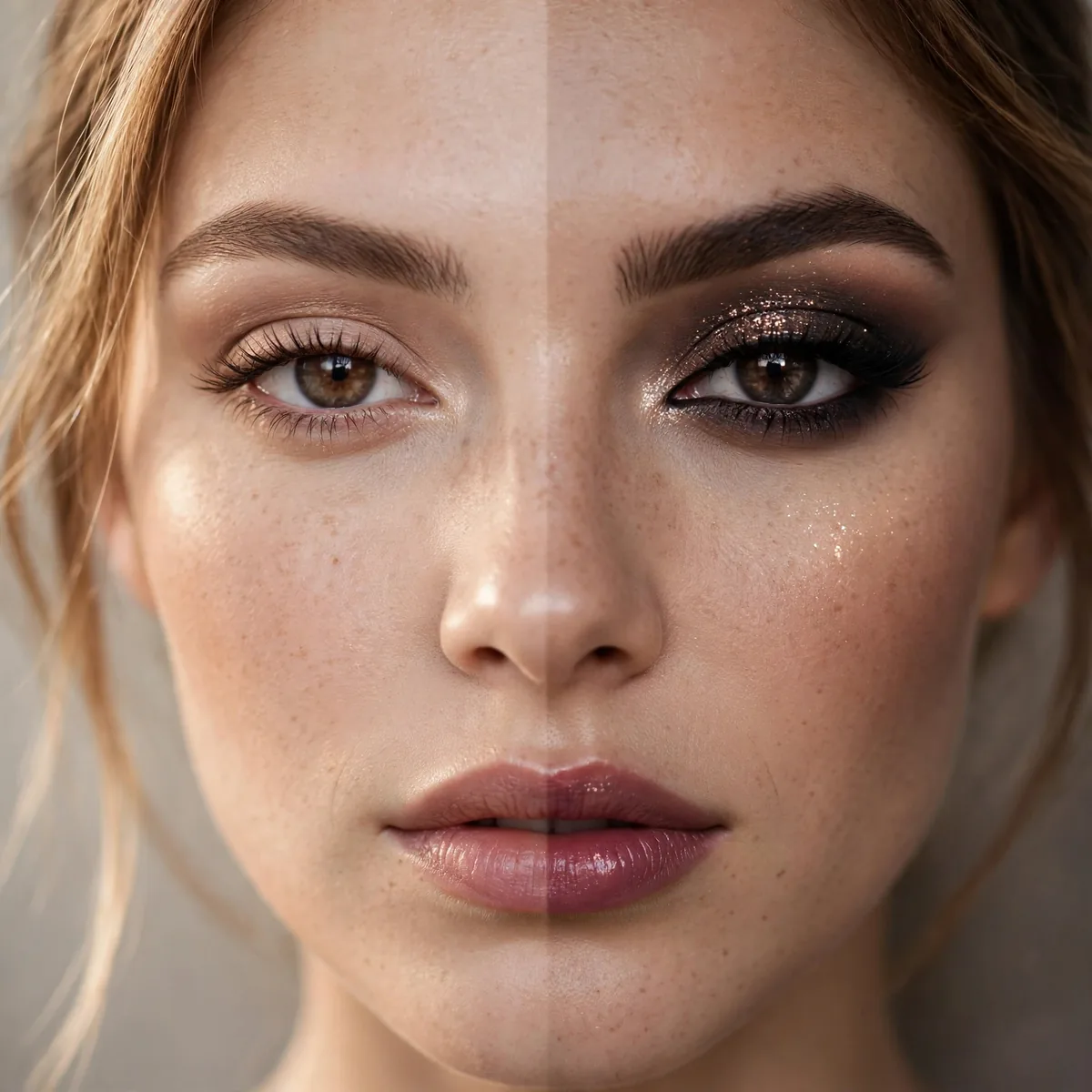 Transforming day makeup to night