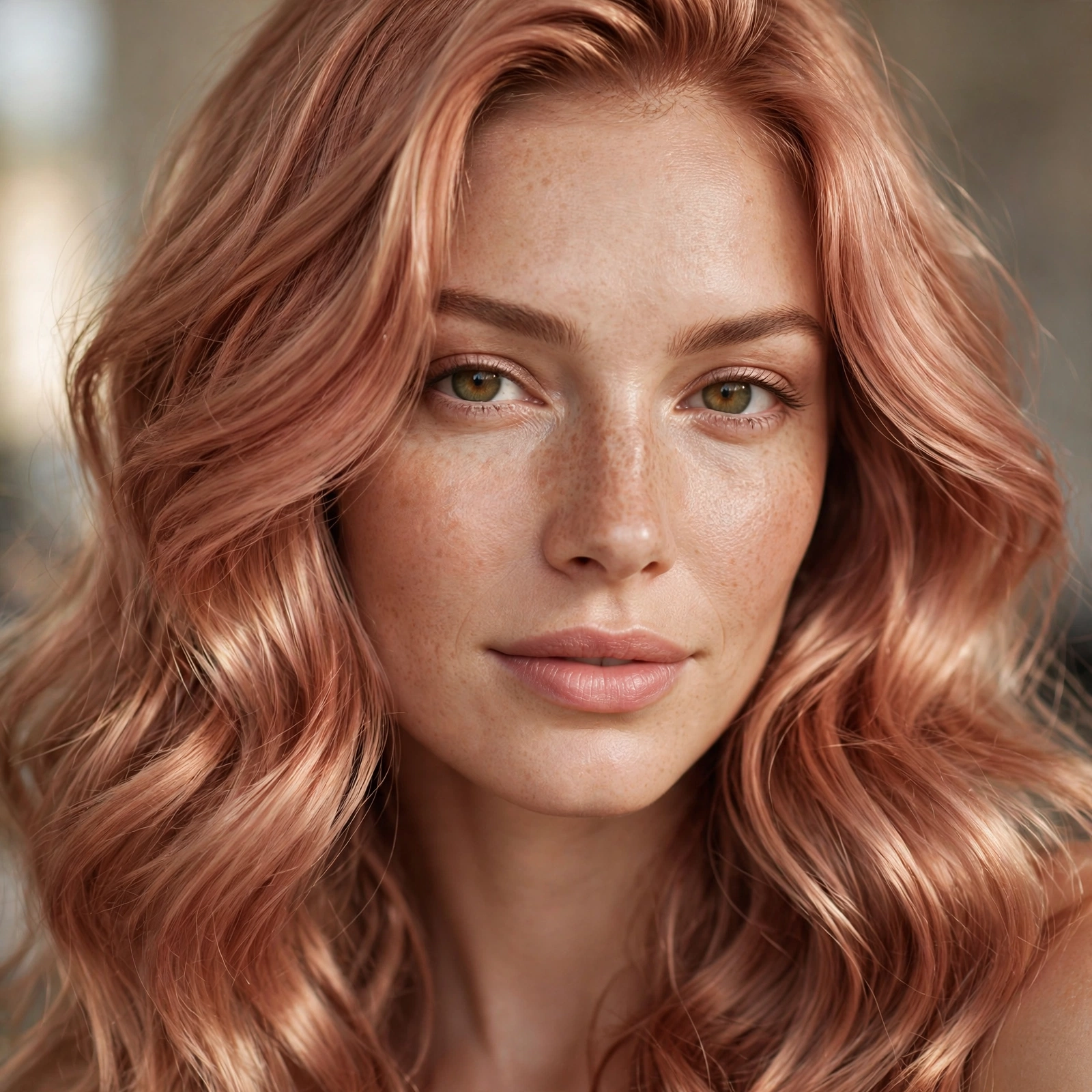 Classic rose gold hair color