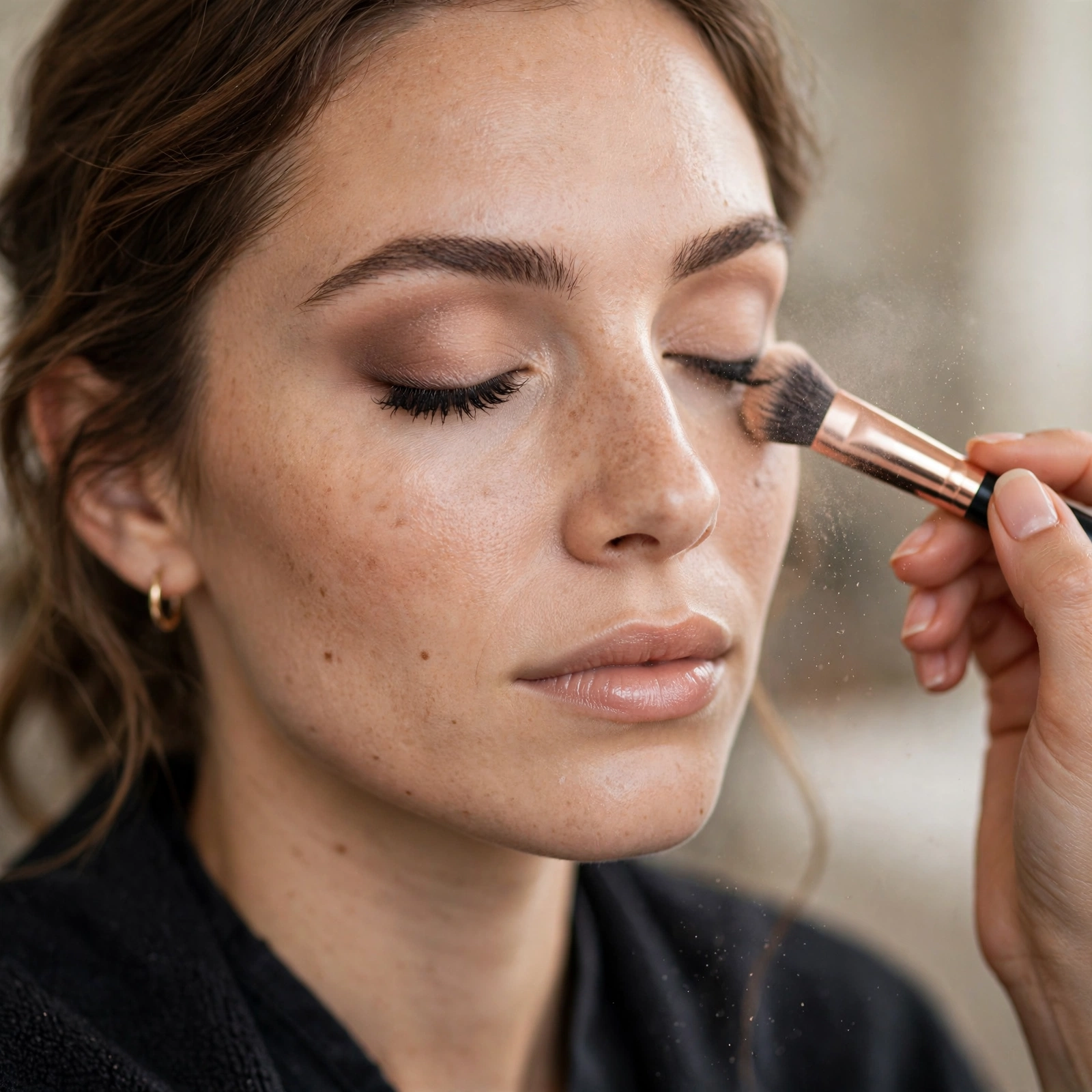 Setting eye makeup properly
