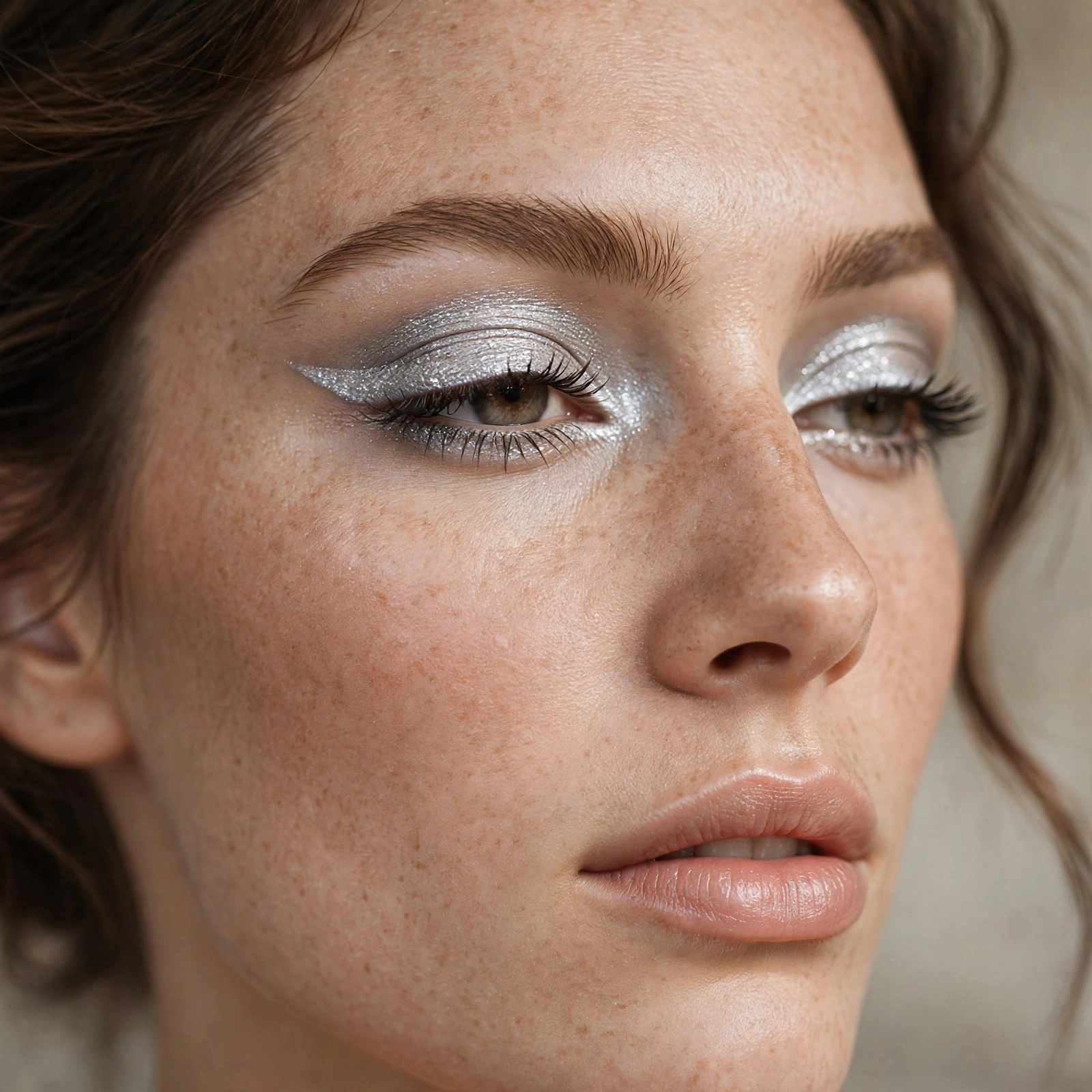 Silver cut crease eyeshadow look