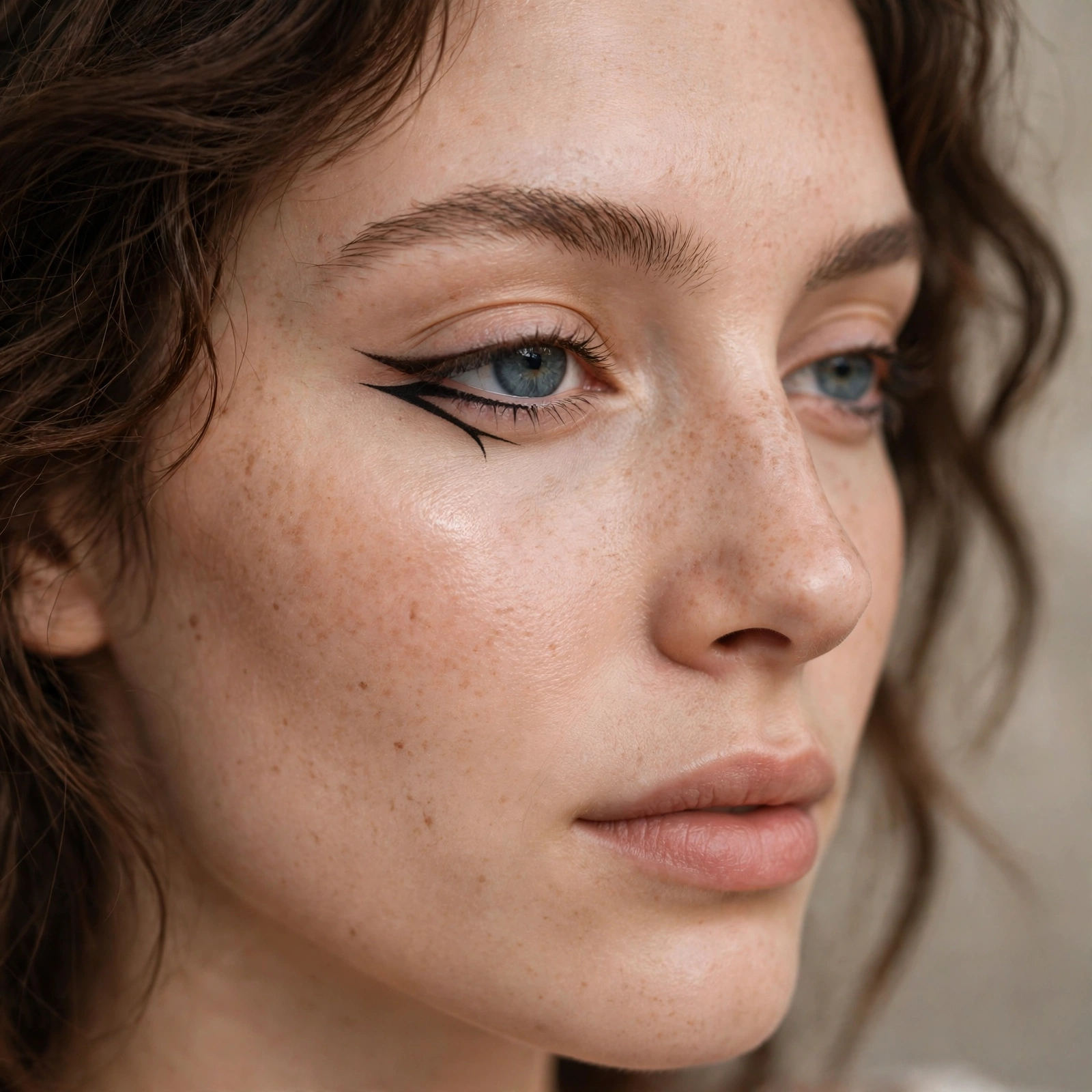 Reverse winged eyeliner lower lash
